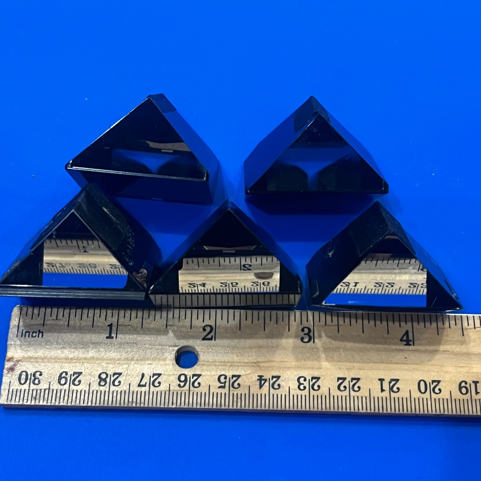 Lot of 5 Vintage Optical Glass Pentaprisms Salvaged Camera Parts Art Science