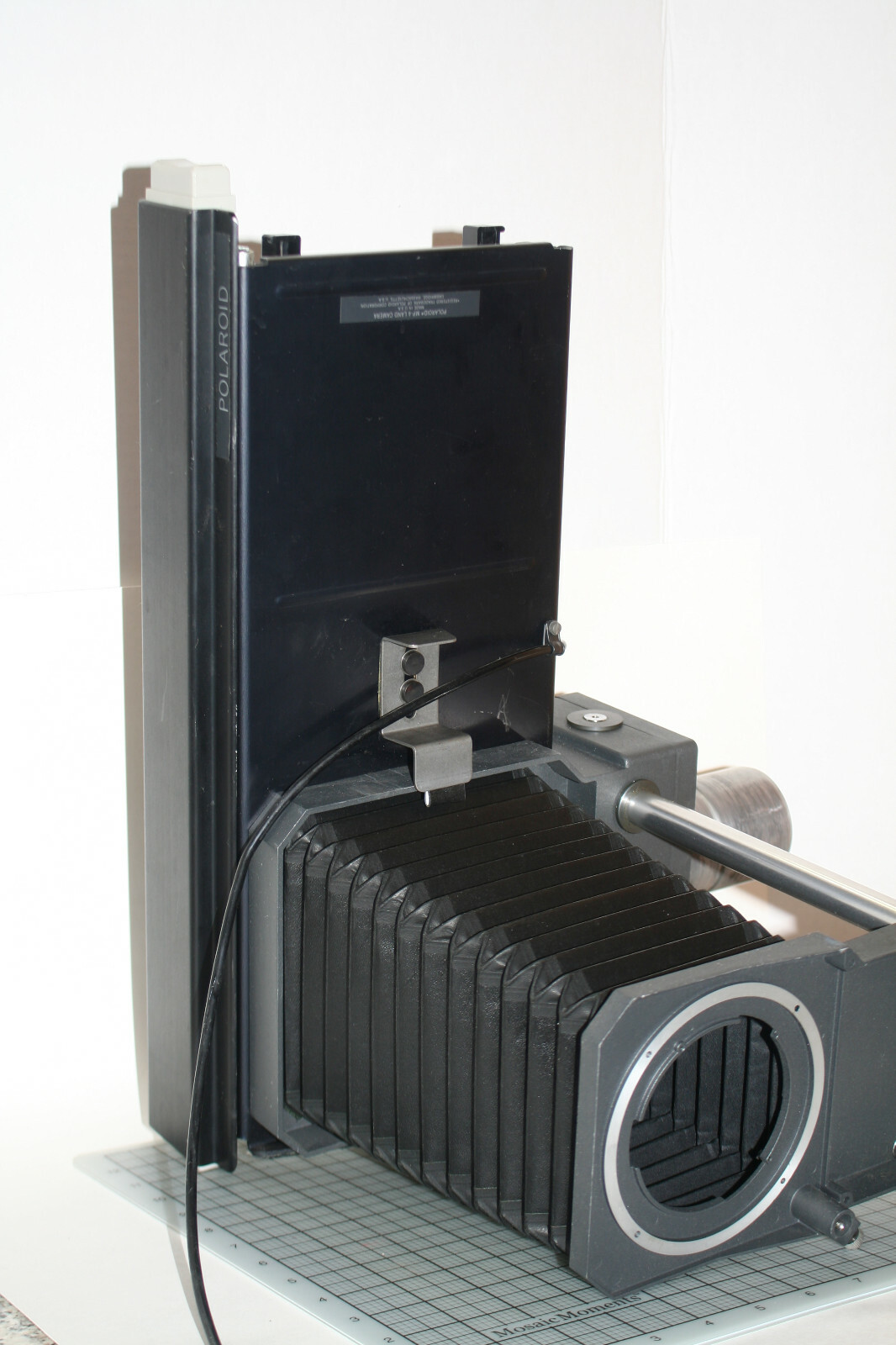 POLAROID MP-4 FOCUSING BELLOW HEAD W/ 4×5 SLIDING CAMERA HEAD *