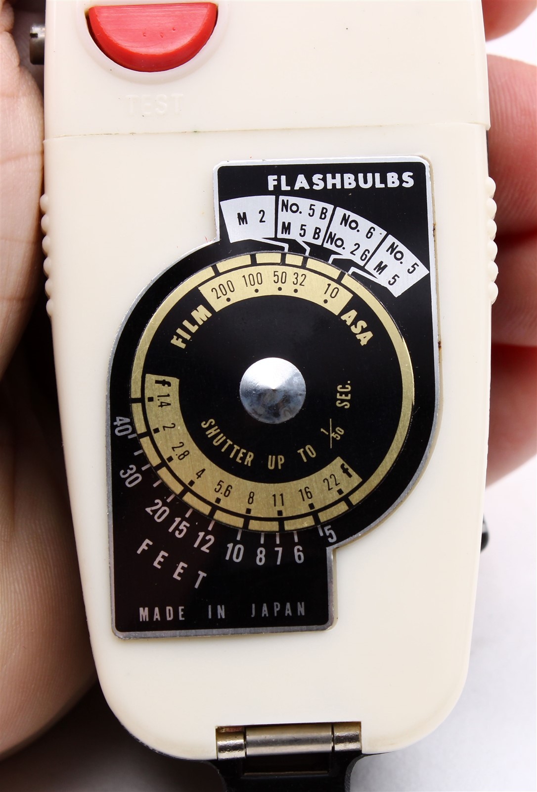 ADAMS Collapsible Folding Pocket Fan Flash Unit 5″ Dia. w/PC Cord Made in JAPAN