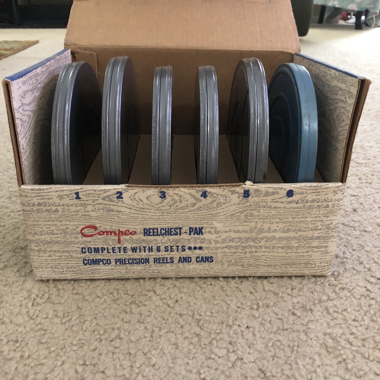 Conpro Reels And Cans 6 In Vintage Box Reel To Reel