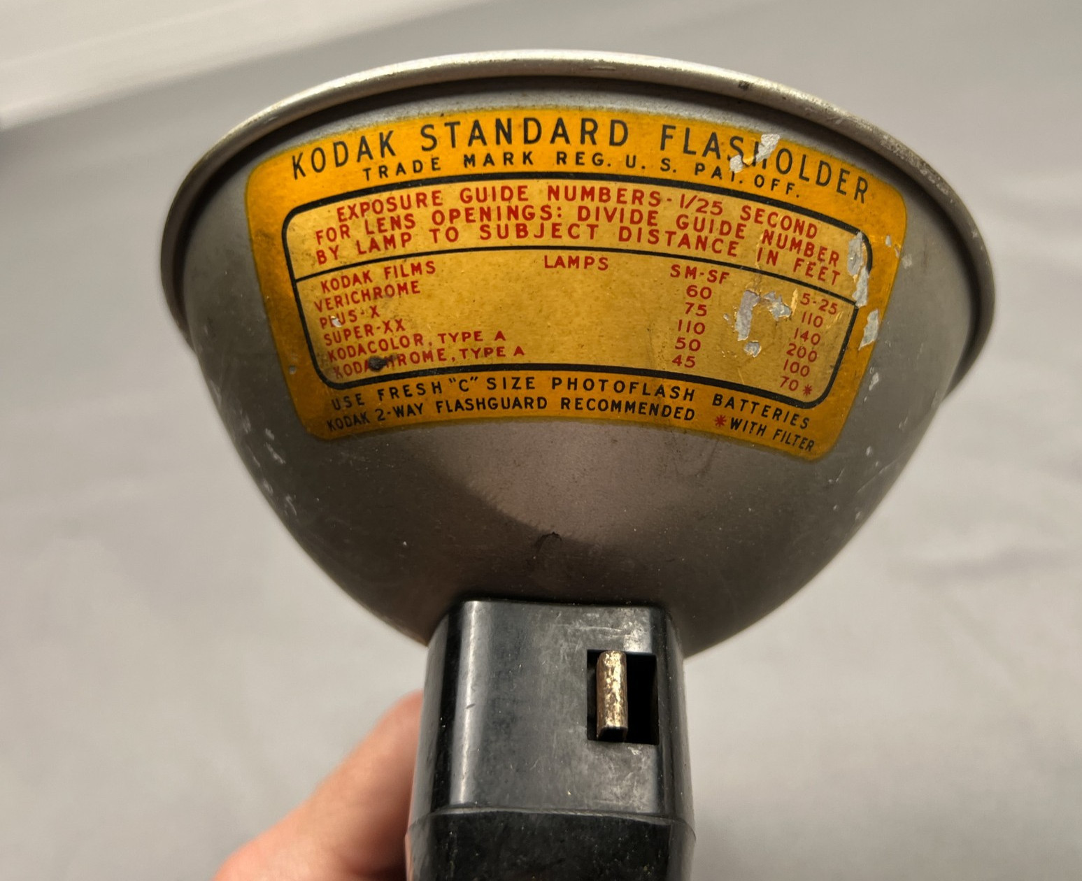 Vintage Kodak Standard Flasholder with Reflector Flash Bulb Holder