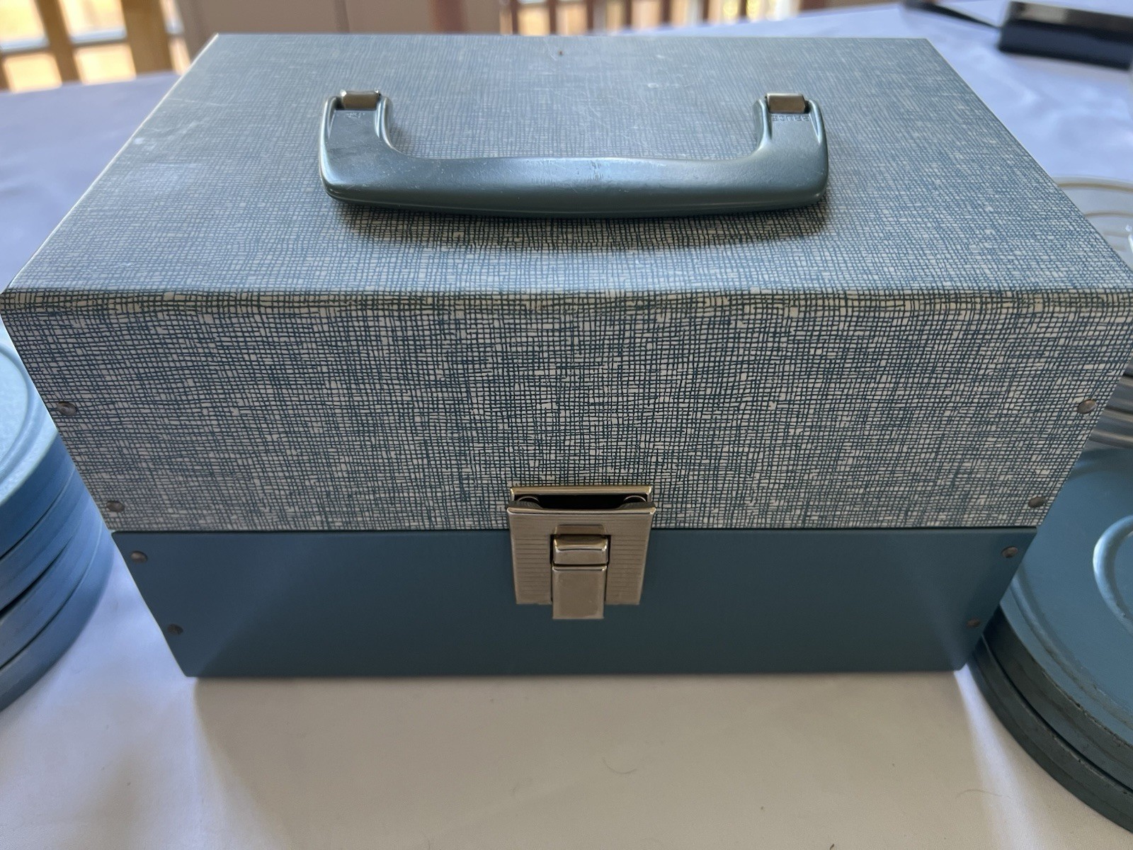 Vintage 8mm Super 8 Movie Reel Storage Box Lot Scherer Korvette Empty Reels Cans
