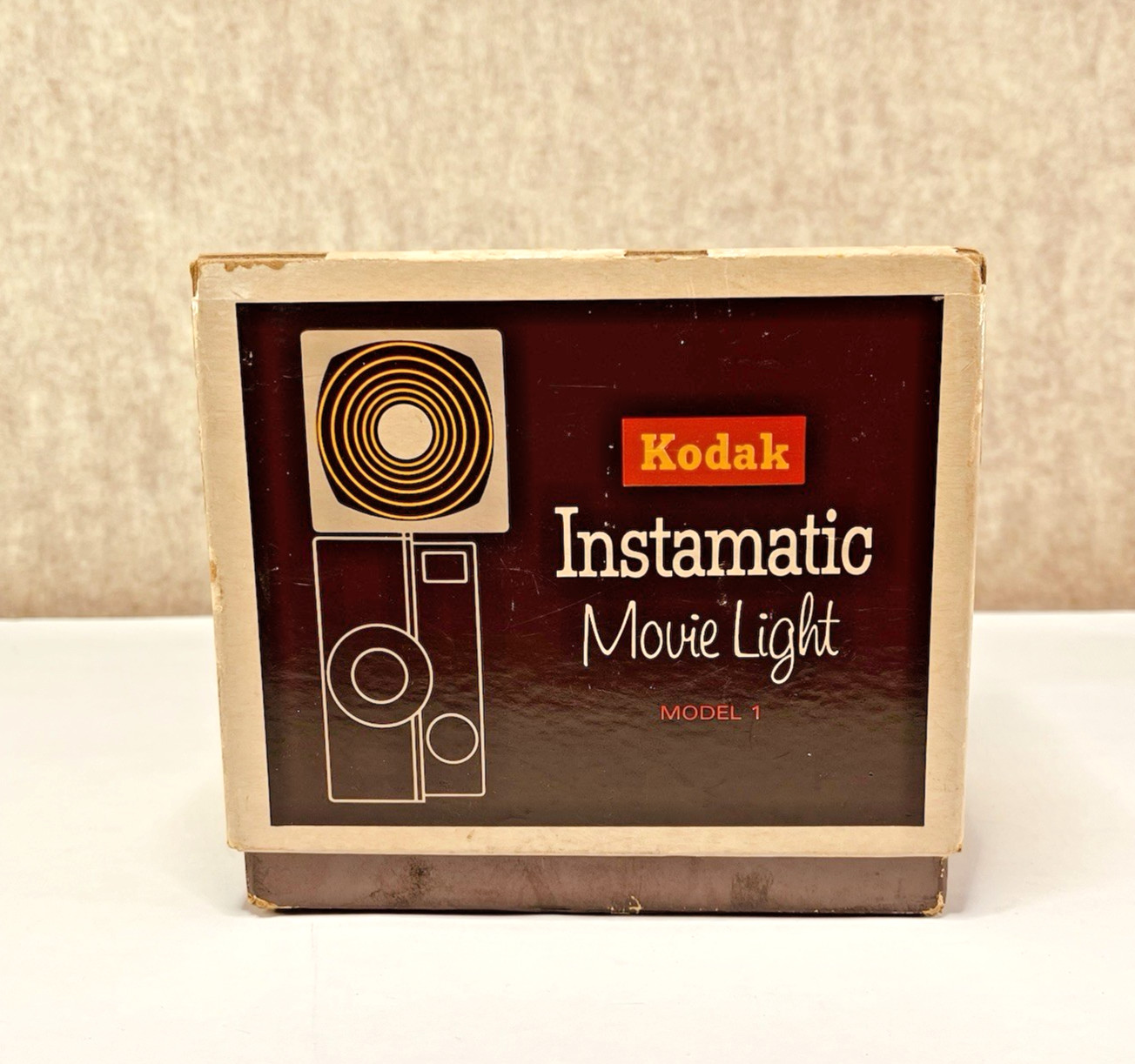 VTG 60s Kodak Instamatic Model 1 Movie Light Original Box NOT Tested Needs Bulb