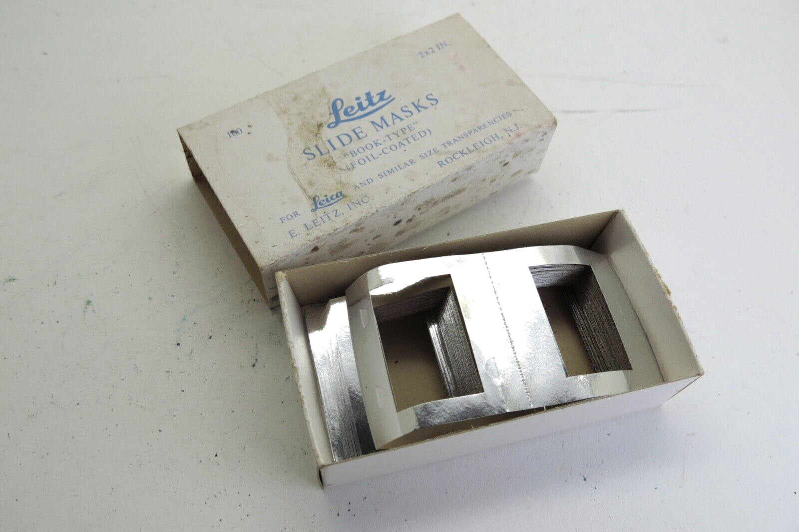 E. Leitz New York Slide Mount Glass Plate Set w/ Tape and Slide Masks