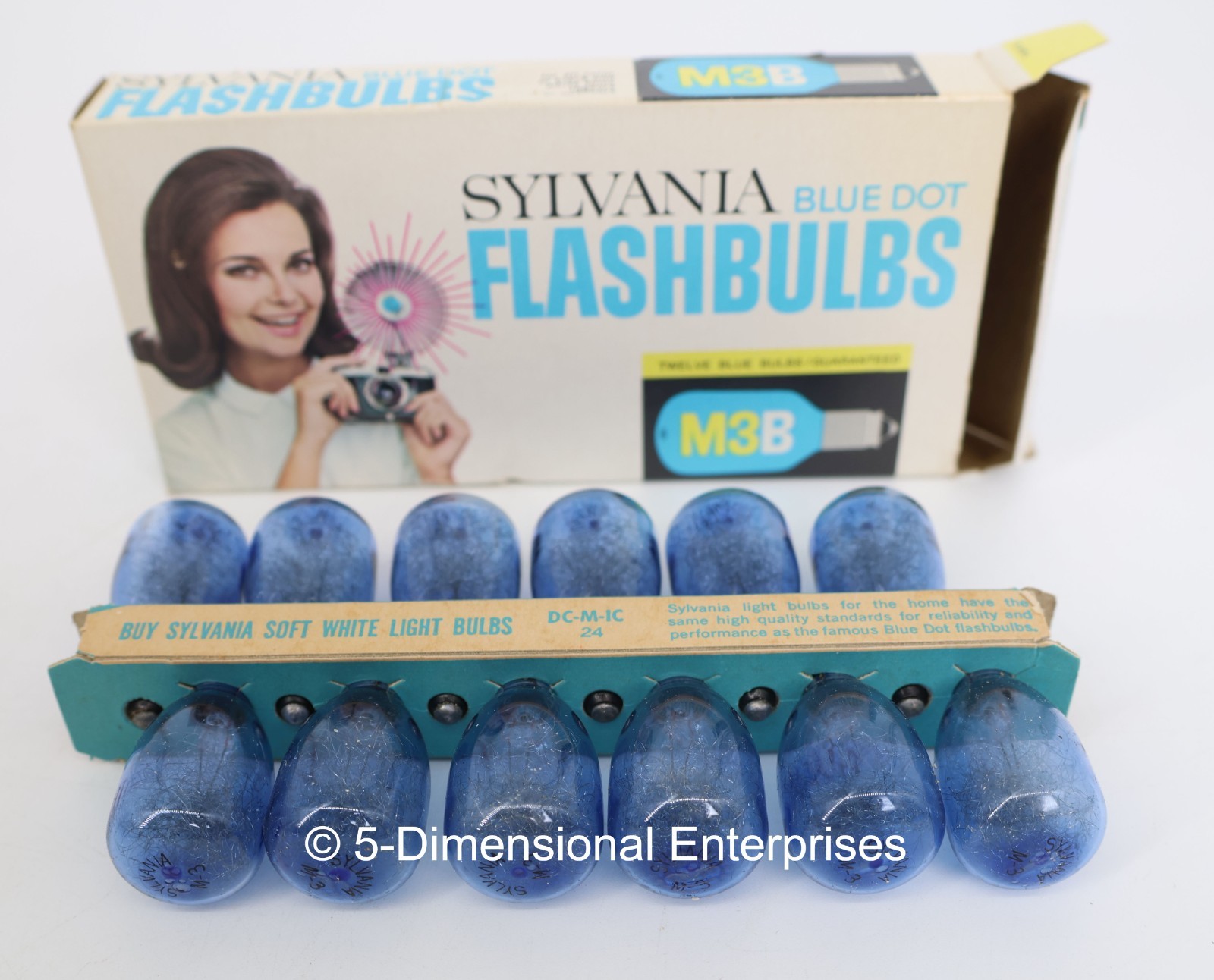 Sylvania Blue Dot Flashbulbs M3B 12-Pack in Original Packaging USA