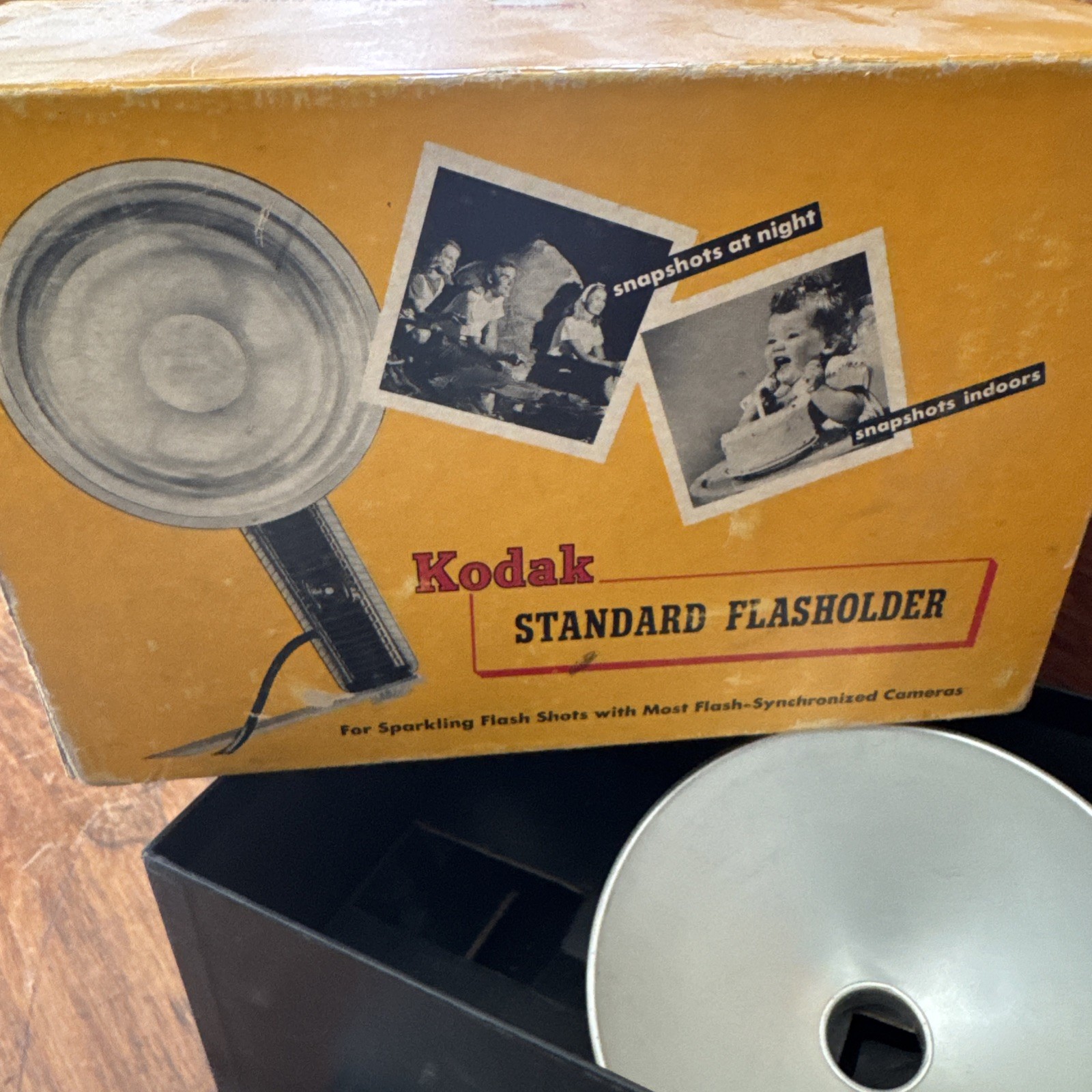 Vintage Kodak Flasholder Standard USA Box & Brackets 2 Way Flashguard