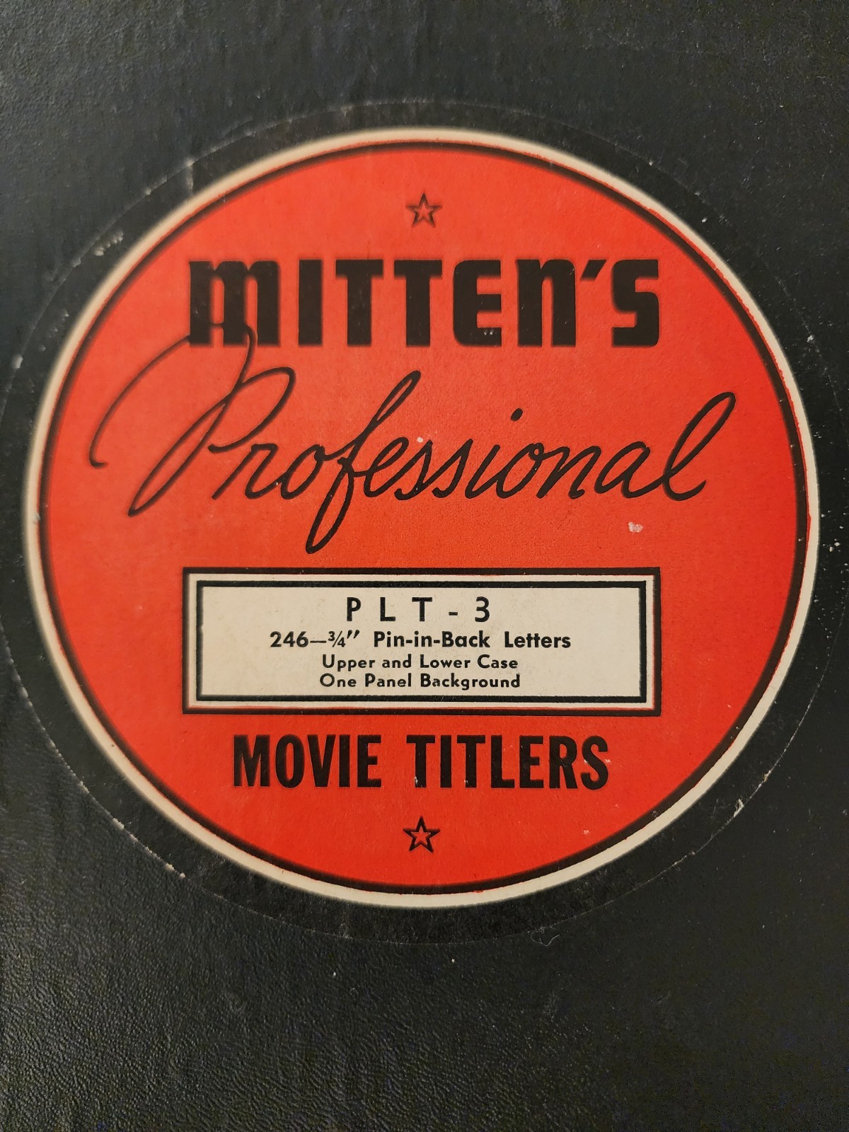 Mitten’s Movie Titlers SLT-1 Pinless Letters Professional Titles Stikum