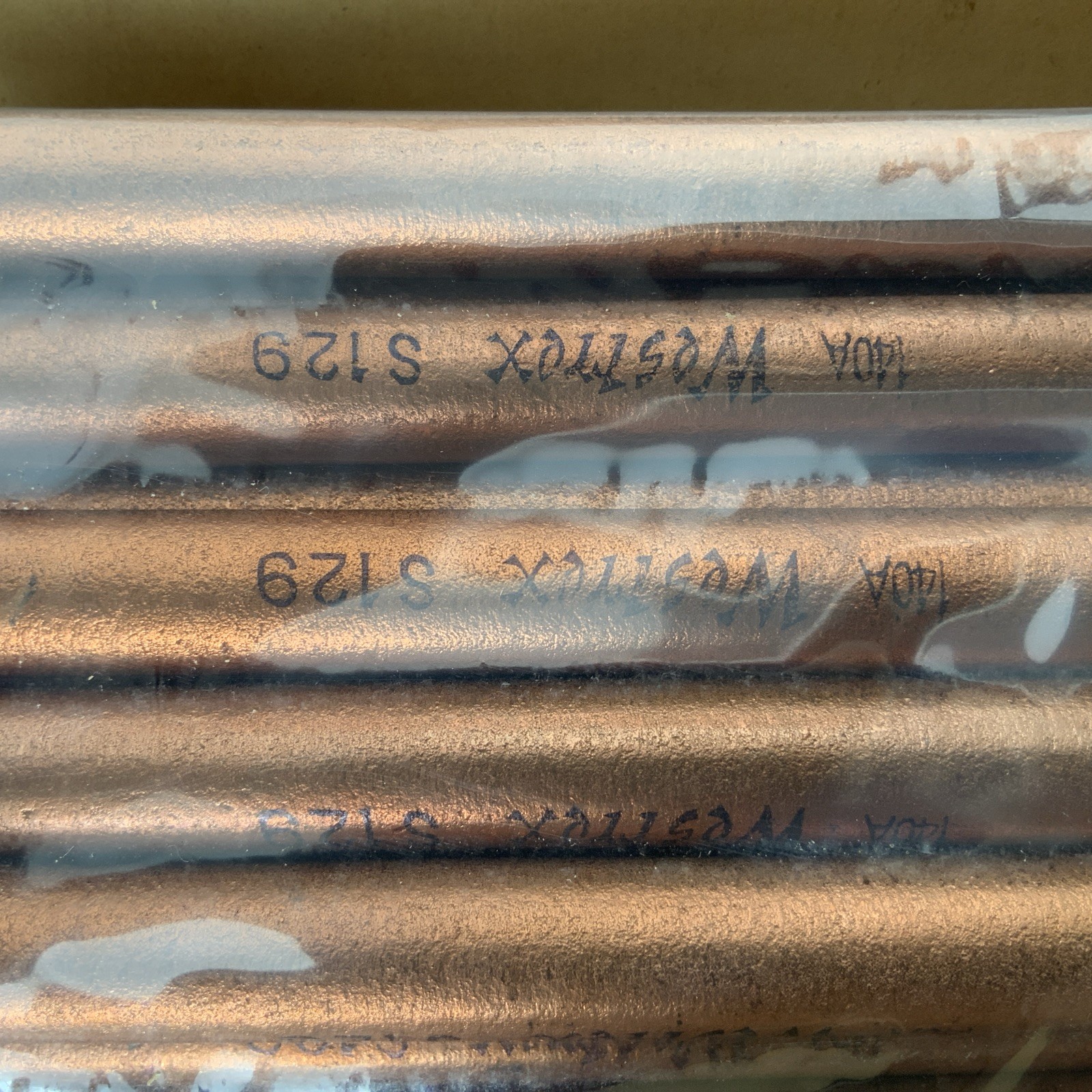 Westrex CARBON ARC RODS for 35mm PROJECTION – 1 BOX of 25 1/2“ x 9″ NEGATIVE