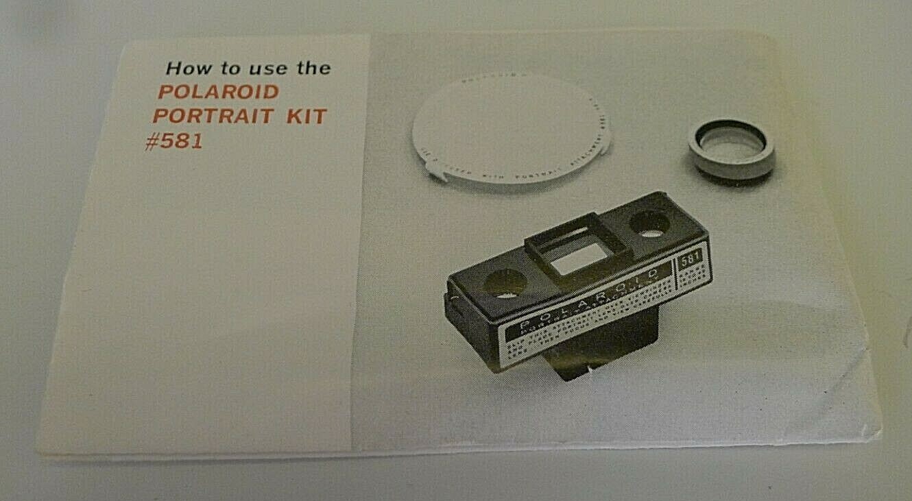 Polaroid #581 Portrait Kit for model 100 101 102 103 135 230 240 Cameras +Case