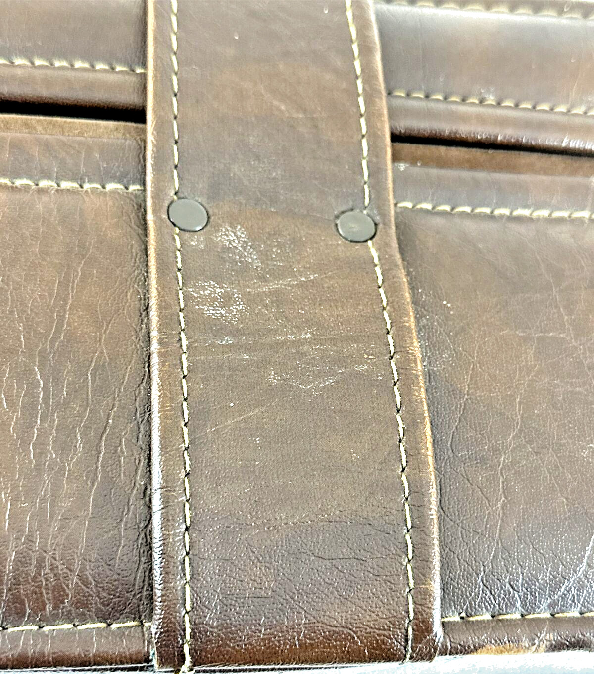 Vintage Brown Leather Camera Case, 1970s, Buckle Closure, Italy, used (BB2)