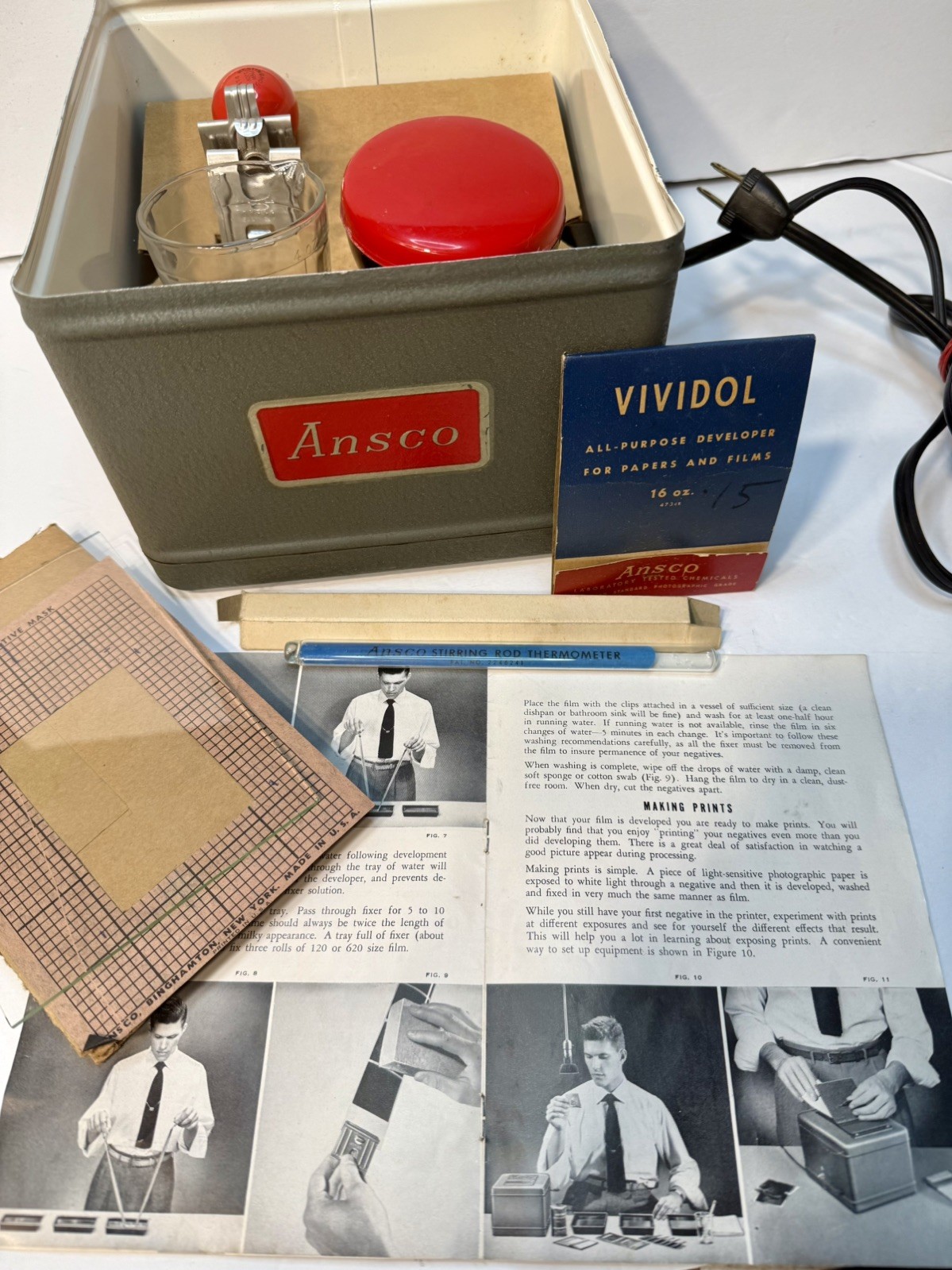 Vintage Ansco Home Developing Outfit No. 2A Tested – Works – See Description!