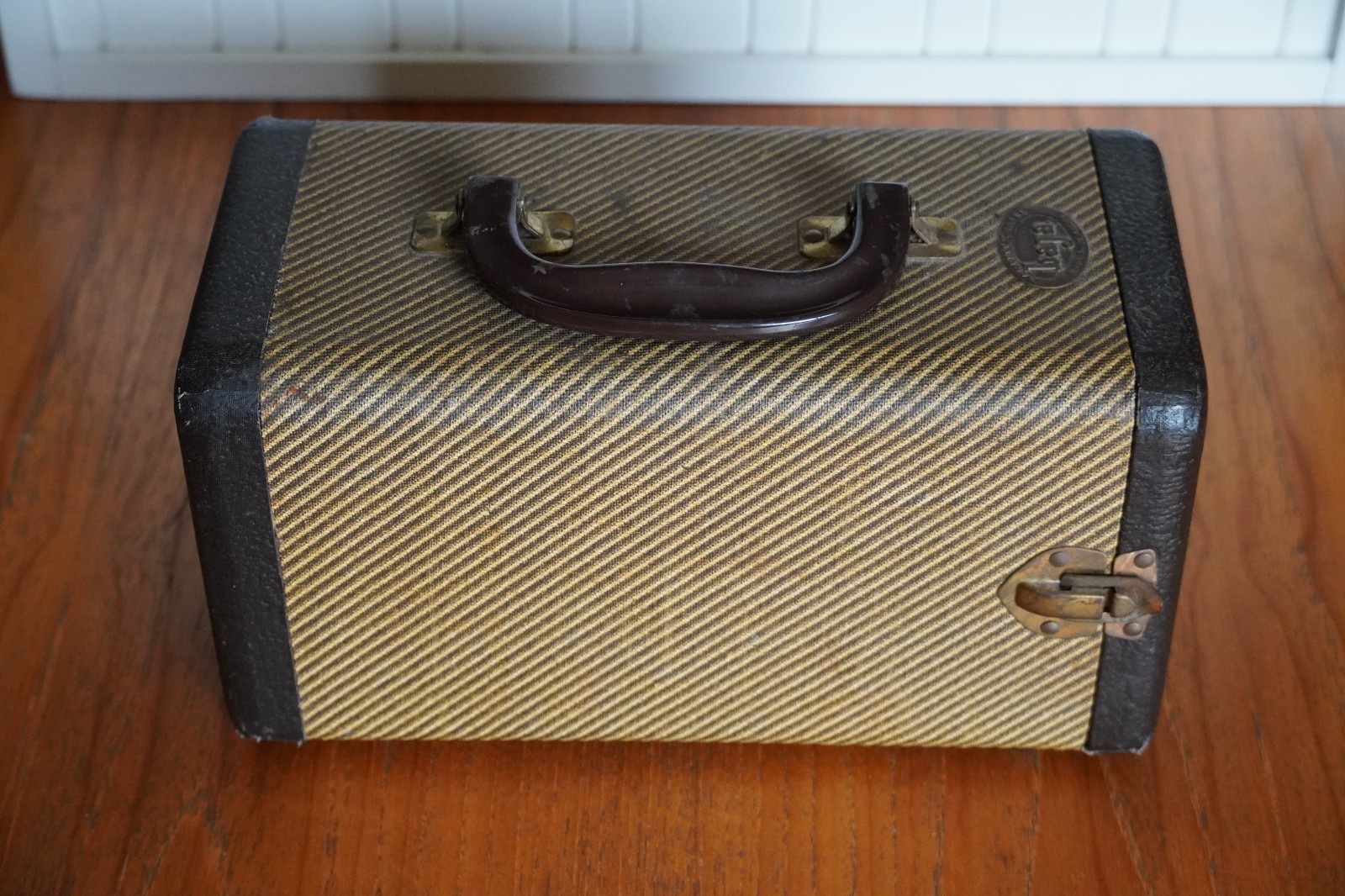 1950’s Barnett & Jaffe Baja Hard Shell Two Drawer Photo Slide Storage Case