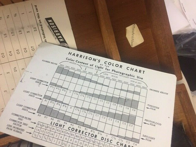 Vintage Harrison Color Meter Model 50D with Duraline Filters and Wood Case
