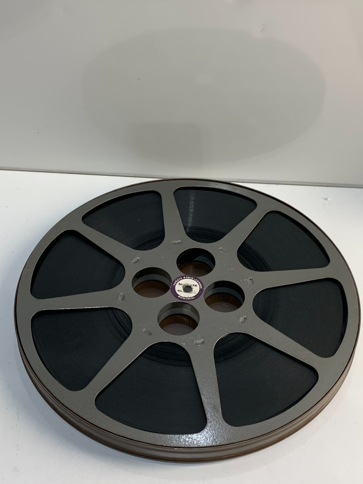 Vintage Brown Metal 16mm Film Tins – With reel inside- Made in the USA