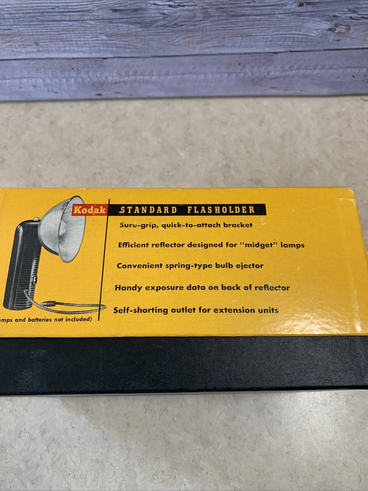 Vintage Kodak Standard Flash Holder w/ Bracket, Box, etc.