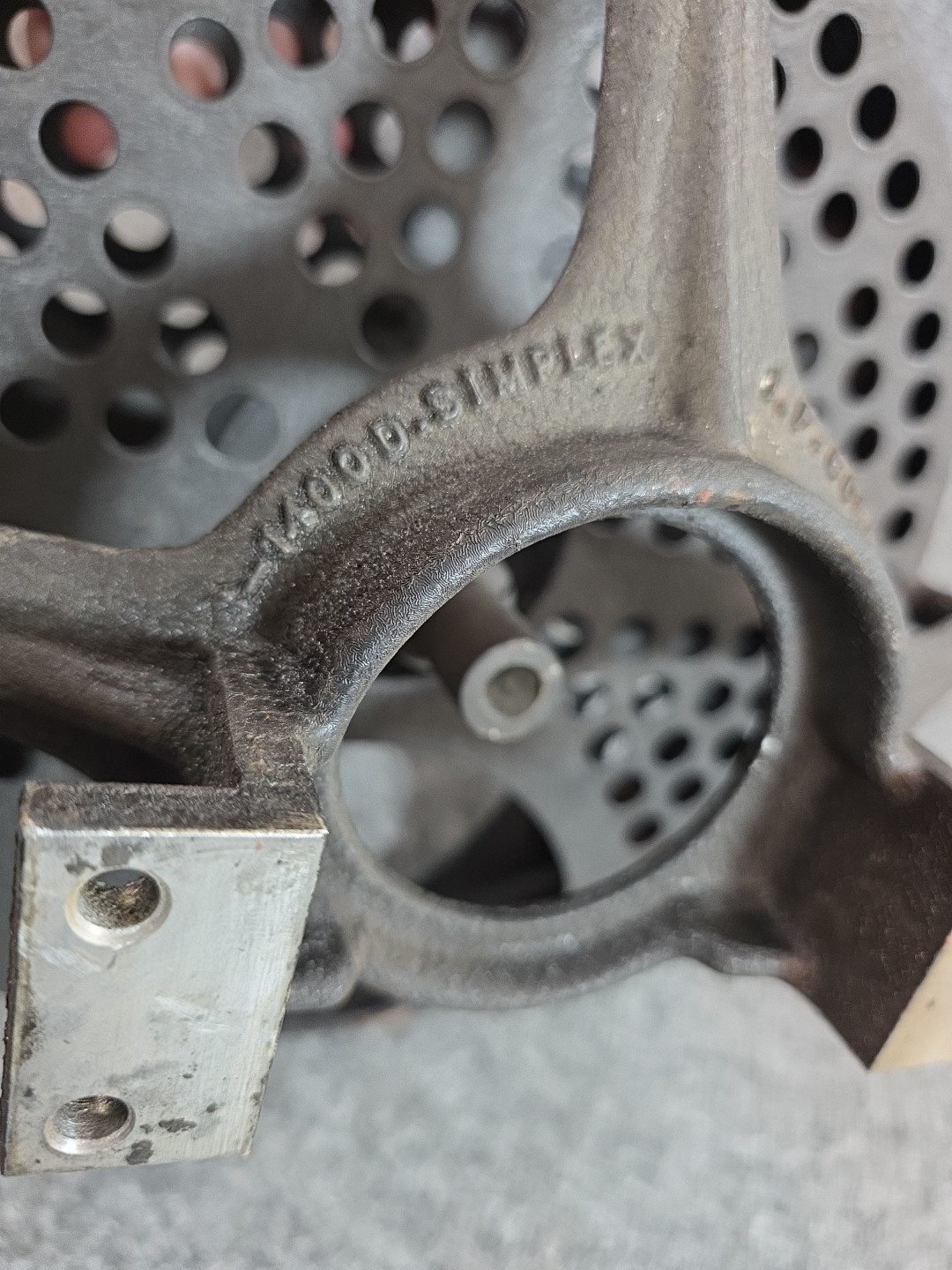Vtg Simplex Projector Ventilated Flywheel Cooling Disc 1400 D Carbon Arc Vtg #2