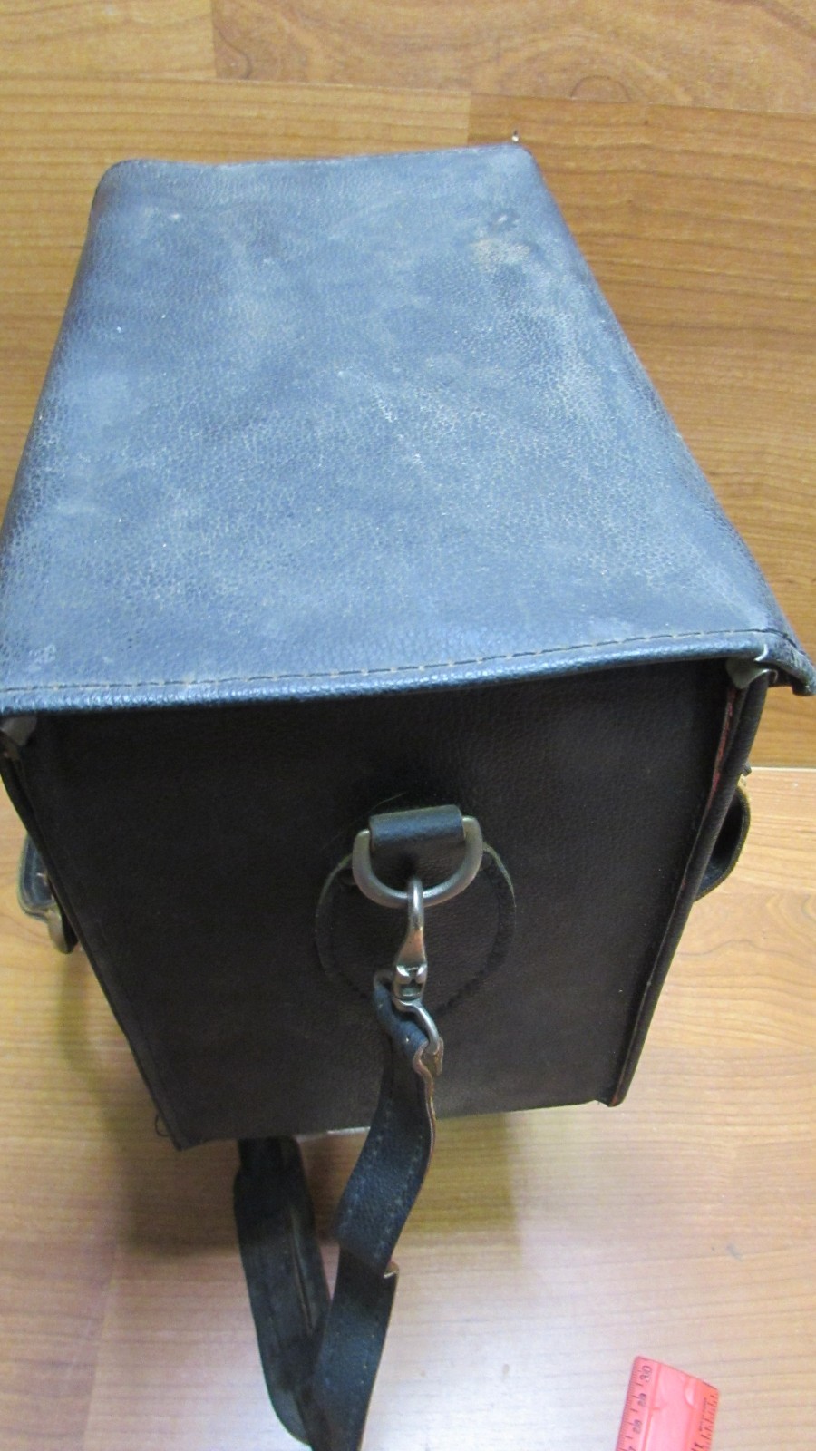 Vintage black leather camera Kali-Bag for Graflex medium format cameras, others