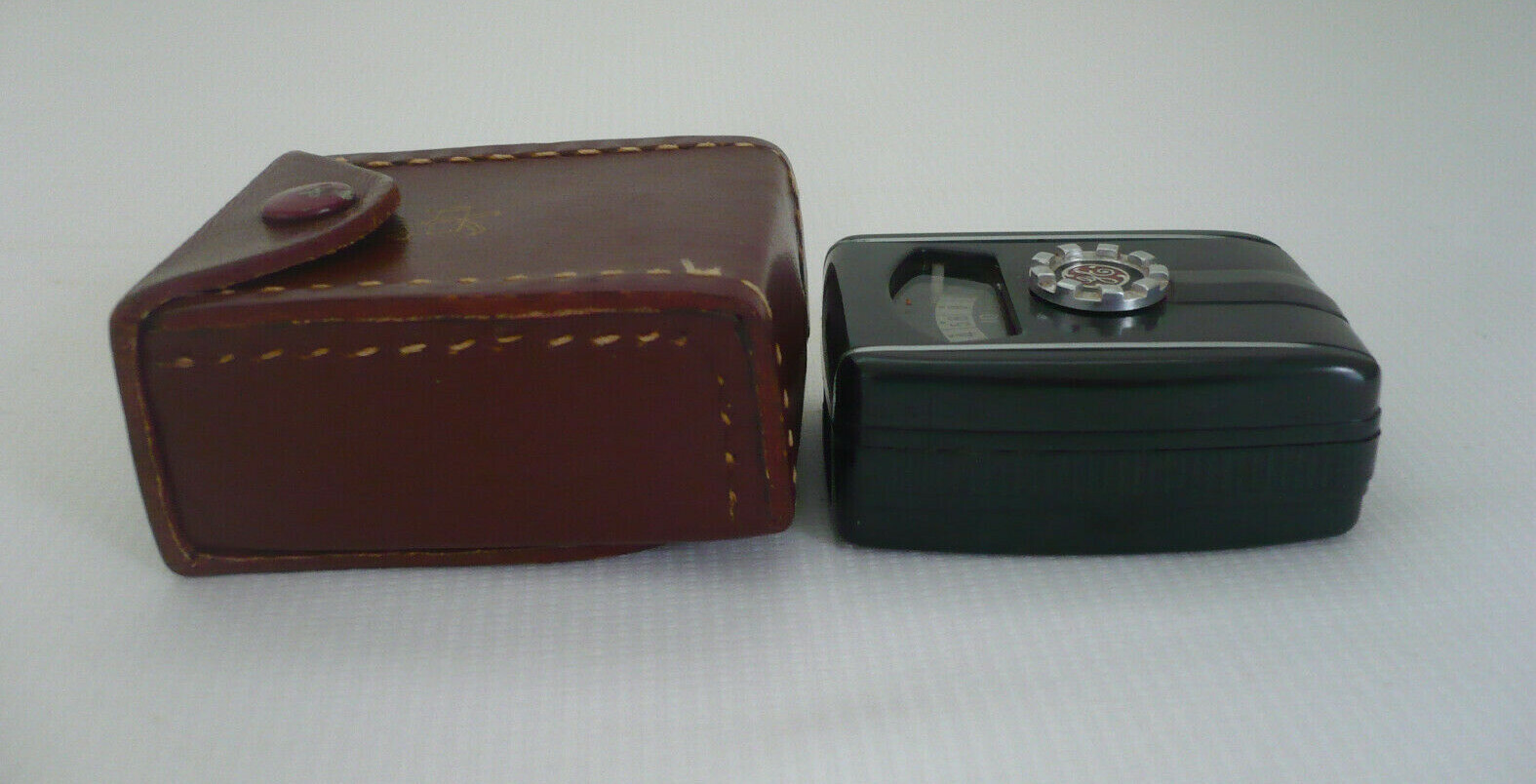 Vintage GE Mascot Exposure Meter w/Leather Case PR-30 Works
