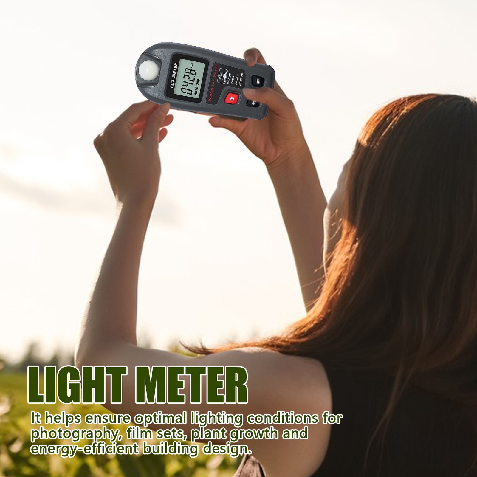 Light Meter For Photography Grow Plants Digital LCD Screen Camera Light Meter
