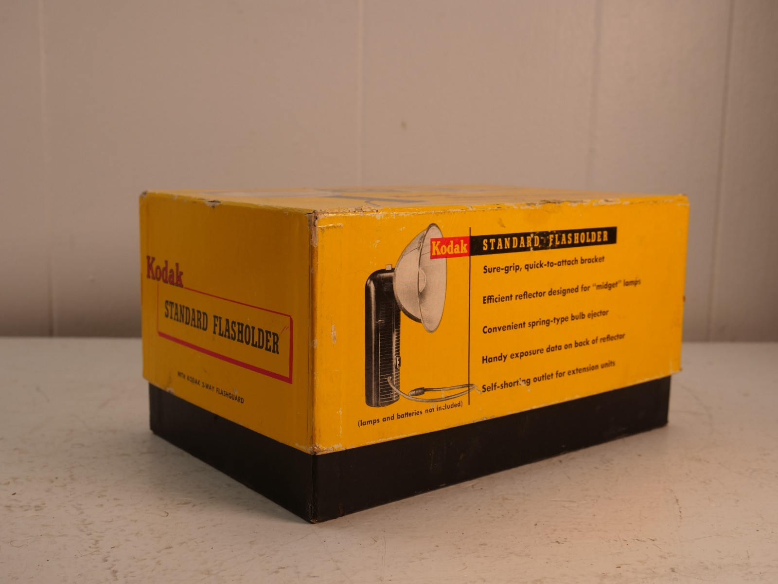 Kodak Flash Holder w/ Standard Bracket w/ Box Instructions Brown