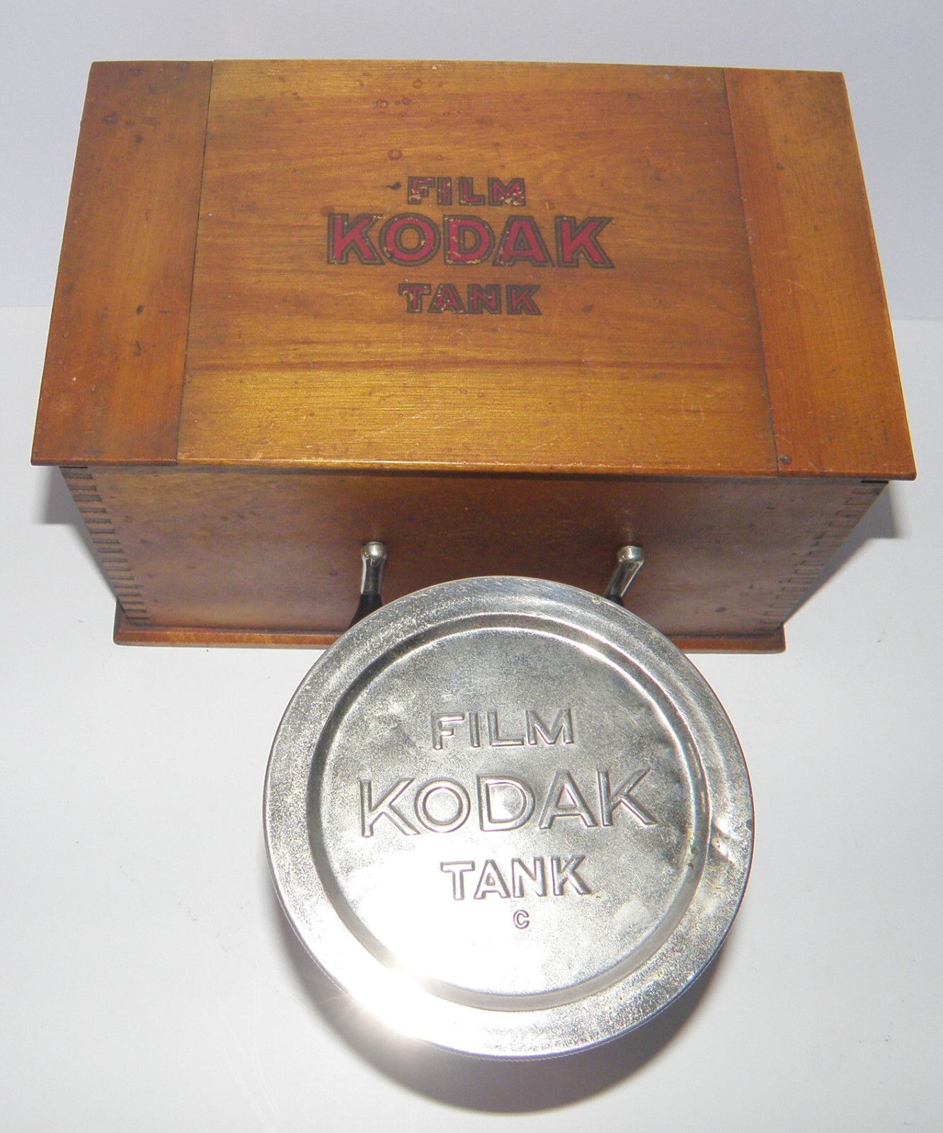 Antique Wooden Box Joint Kodak Film Tank 3 1/2in Model “B”-2 C.1907