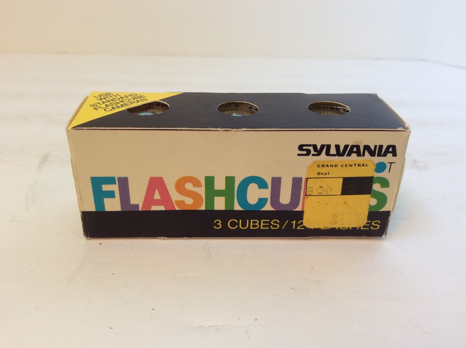 Vintage Sylvania Flashcubes Camera Bulbs 3 cubes NIB Blue Dot 12 Flashes