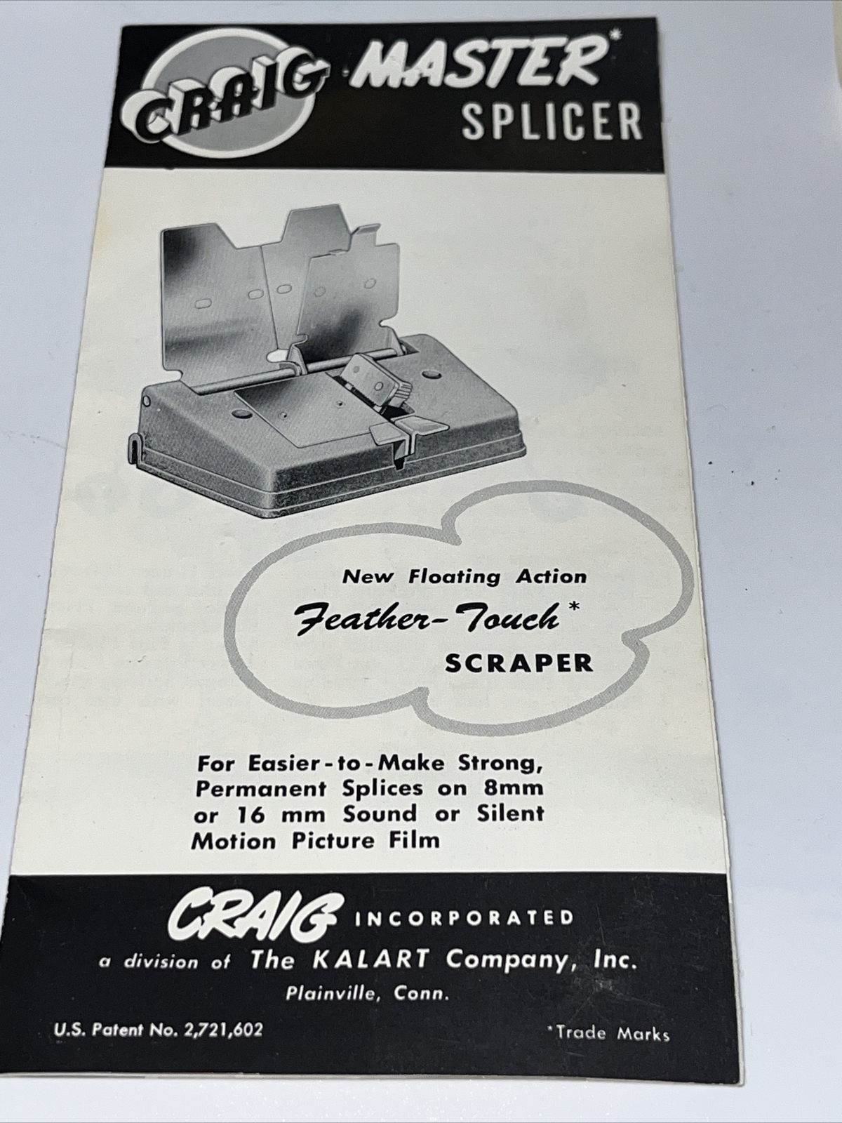Vintage Craig S-3 Model Master Splicer – 8mm & 16mm Film w/Box & Instructions