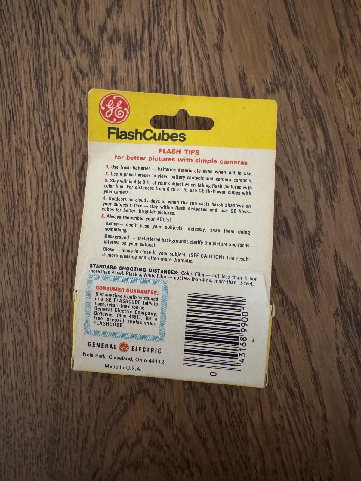 Vintage GE Flashcubes Pack of 3