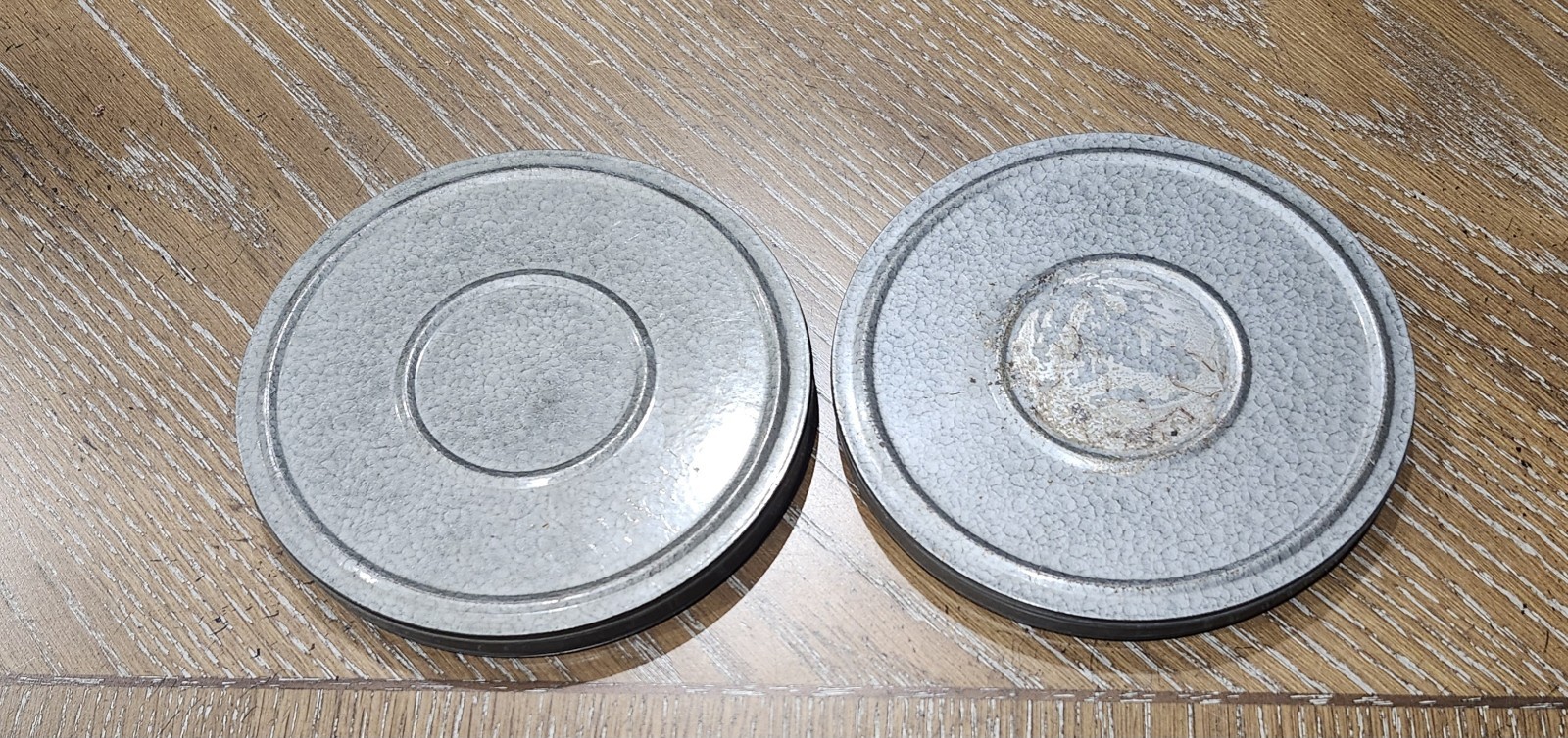 Vintage Compco 400ft & 300 ft 8mm Metal Movie Film Reels and Canisters Lot Of 4