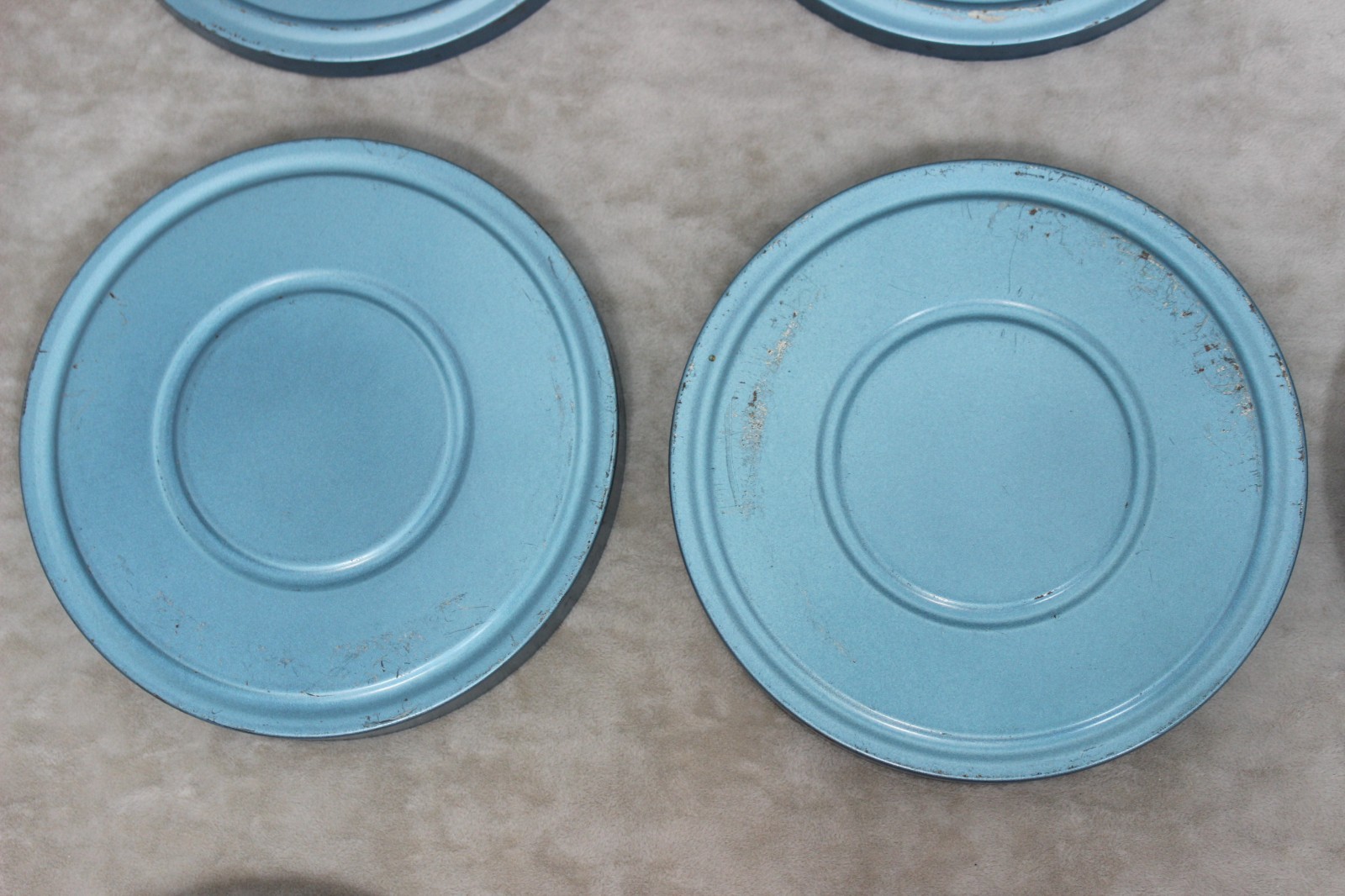 8 mm Reels and Canisters Compco 200 Feet Empty Blue Lot of 4