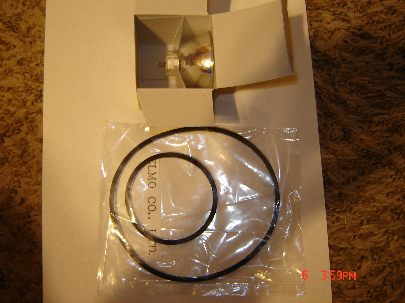 Super 8 ELMO ST-800 Projector Belts, 2 Belt Set ,& 1 New *50HR Lamp/Bulb
