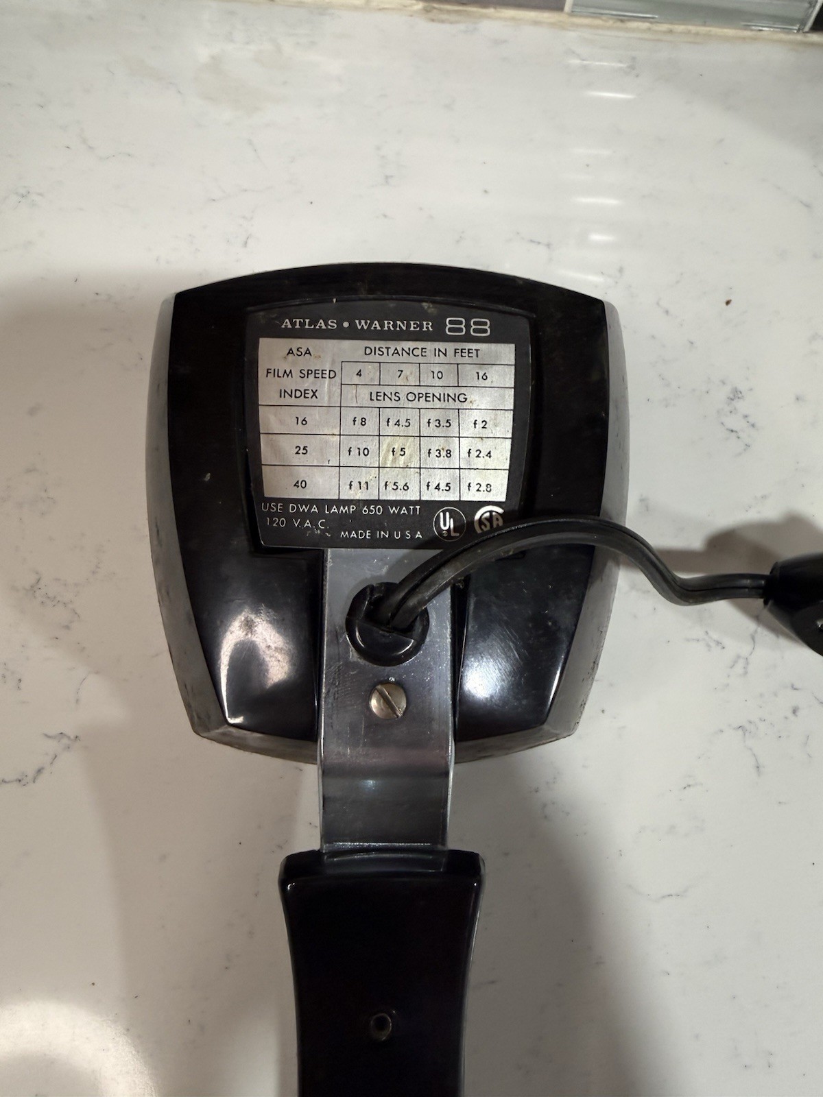 Vintage Atlas Warner Super 88 Westinghouse Movie Lamp Sealed Beam Tested Works