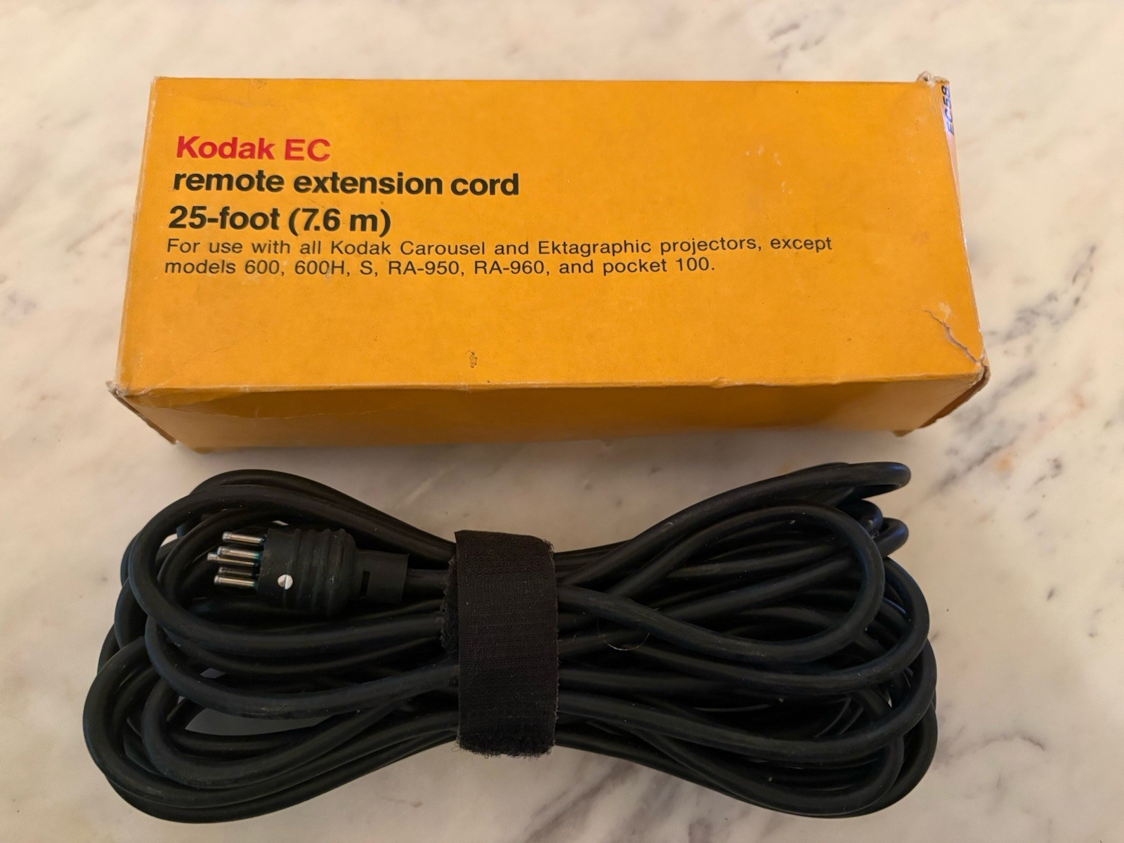 Vintage Kodak EC58 25ft Remote Extension Cord EC-58 NOS w/Original Box Carousel