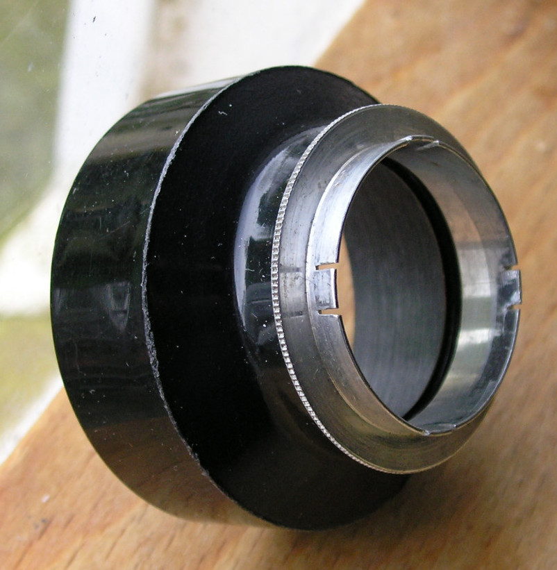 28.5mm push fit lens hood used slip on shade uk made