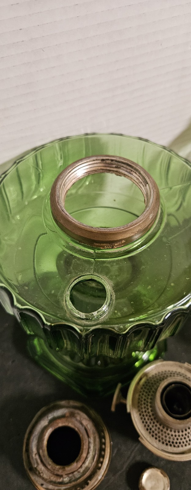 Lot Of 2 VTG 30s Aladdin Nu-Type Model BGreen Oil Lanterns See Pics Great Vtg Co