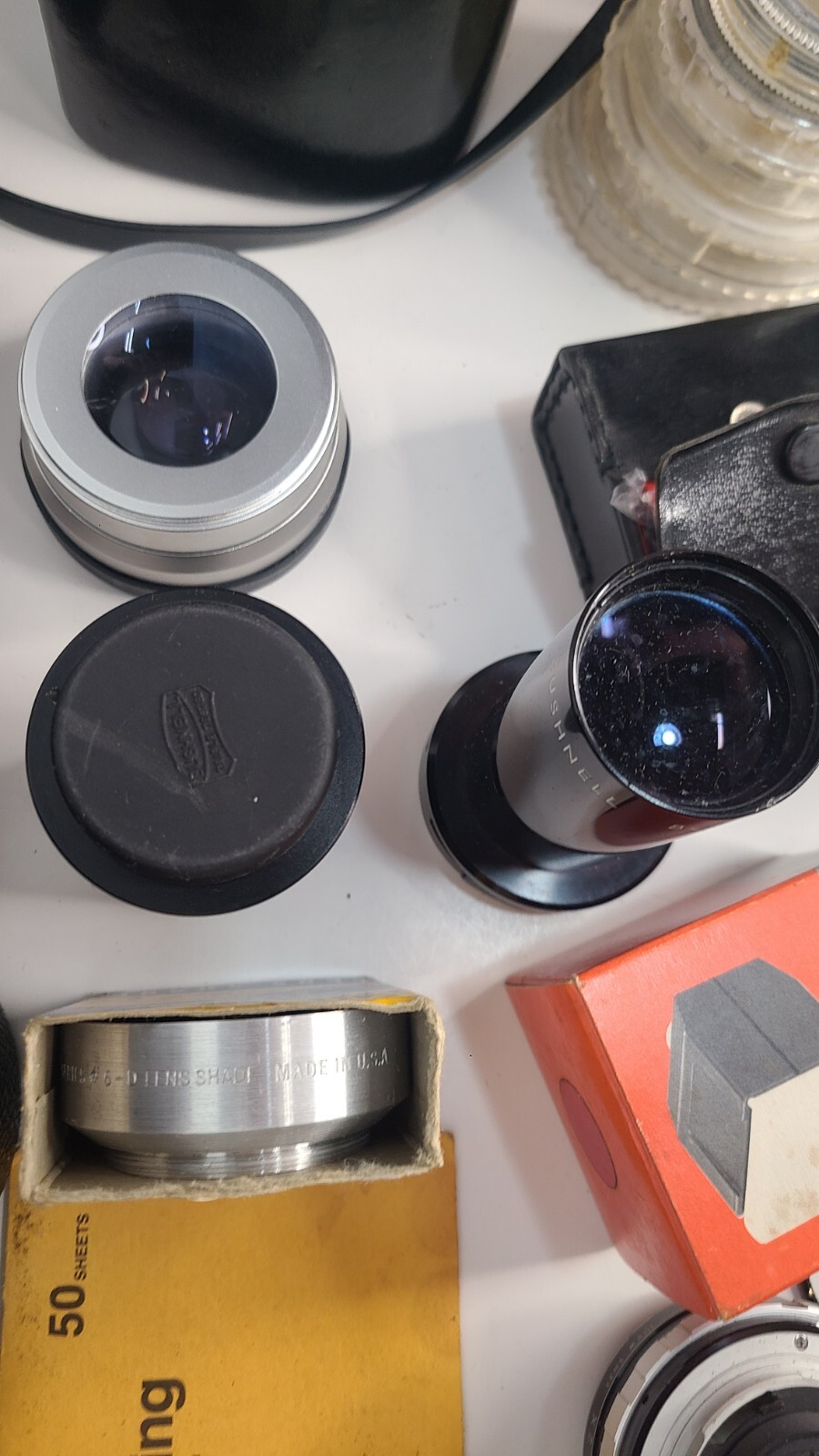 Lot Of 39 Vintage Camera Accessories Olympus Vivitar Tiffen Kodak Ge