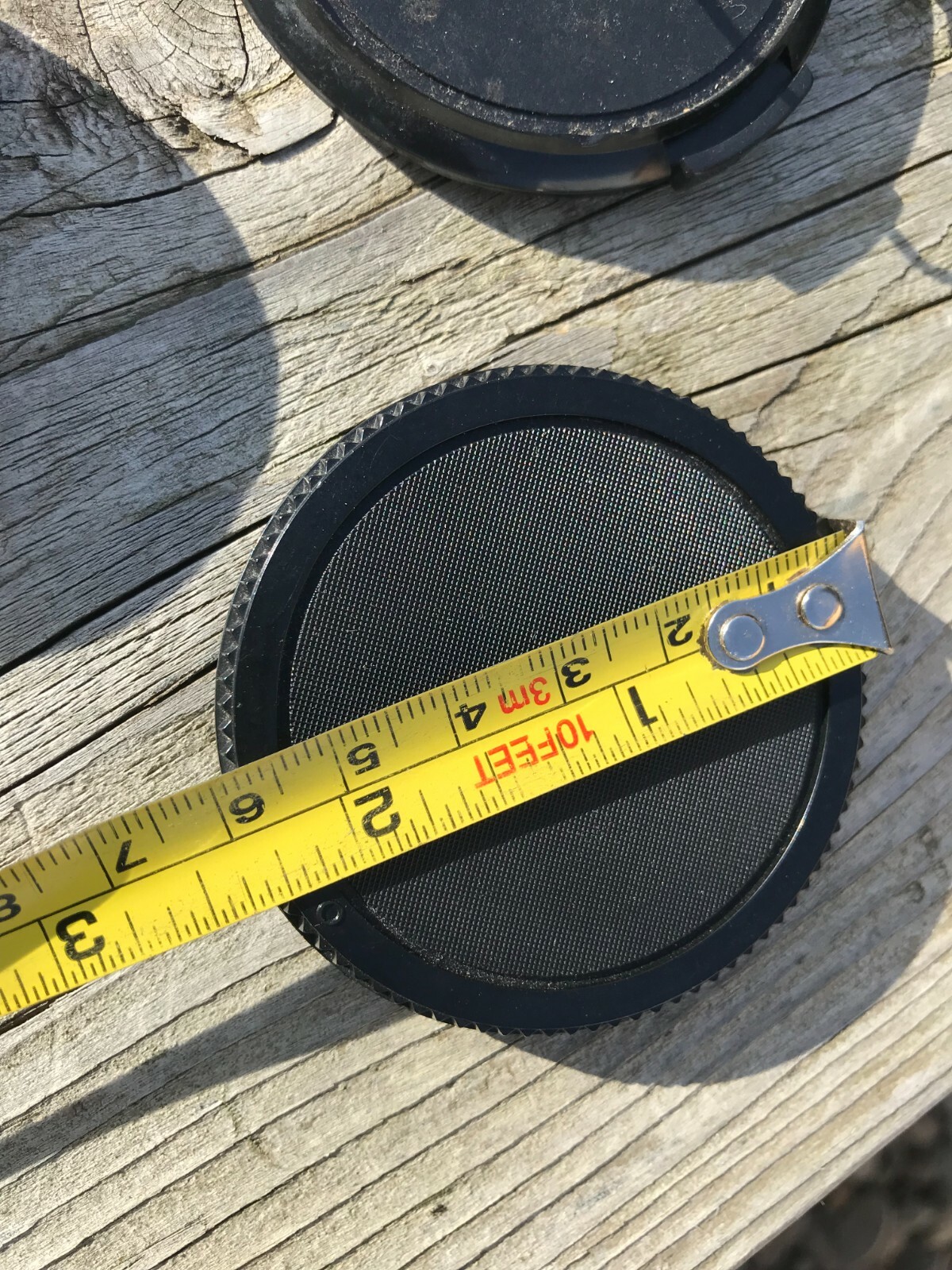Vintage Camera Lens Pouch with Five Assorted Lens Caps