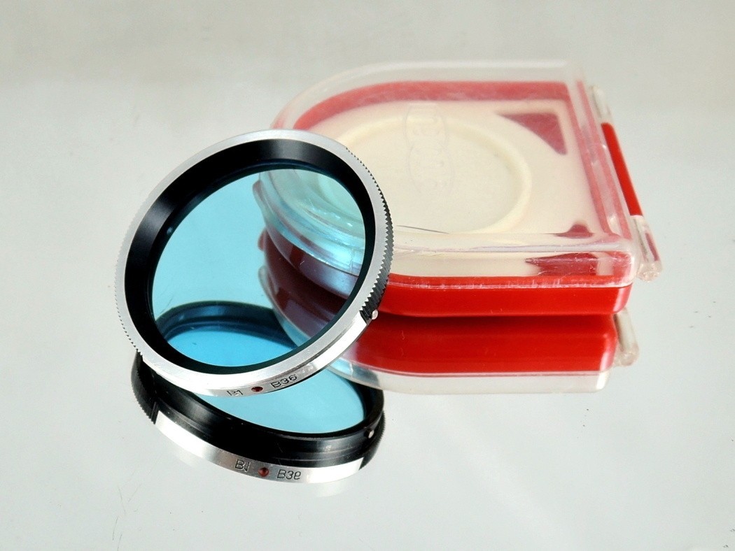Flexaret MEOPTA B1 B36 Blue Filter Czechoslovakia Genuine Accessories Bayonet