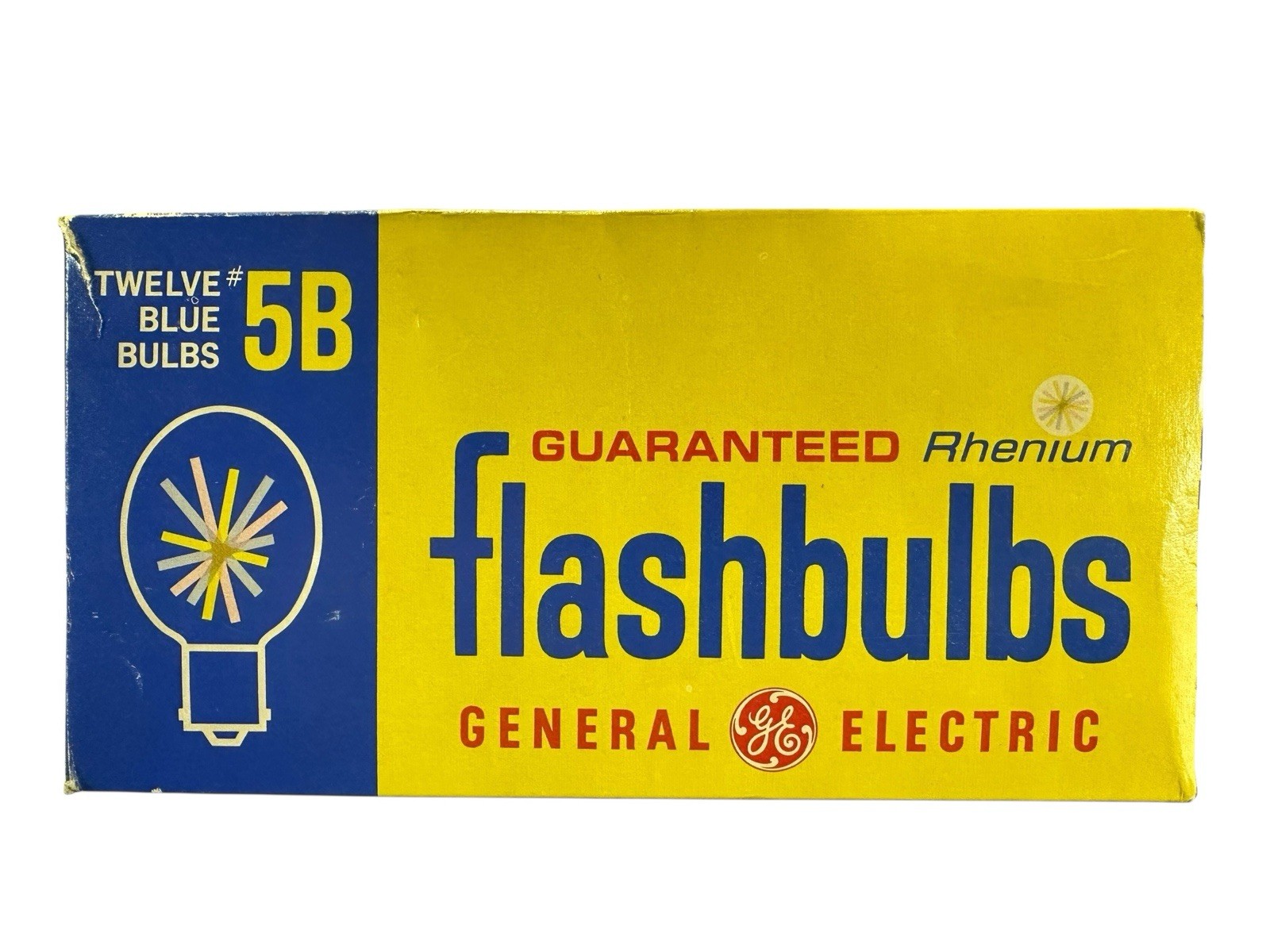 Vintage 1960’s GE 5B Blue Flashbulbs Box of 11 General Electric Kodak Polaroid.