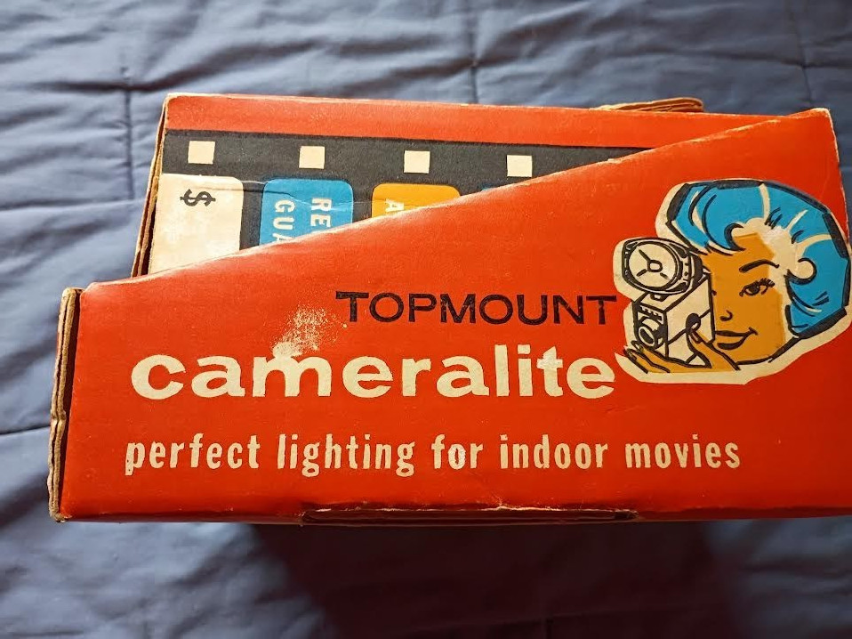 Vintage GE Top mount Camera-lite 91 Acme Lite Movie Camera Light For Super 8