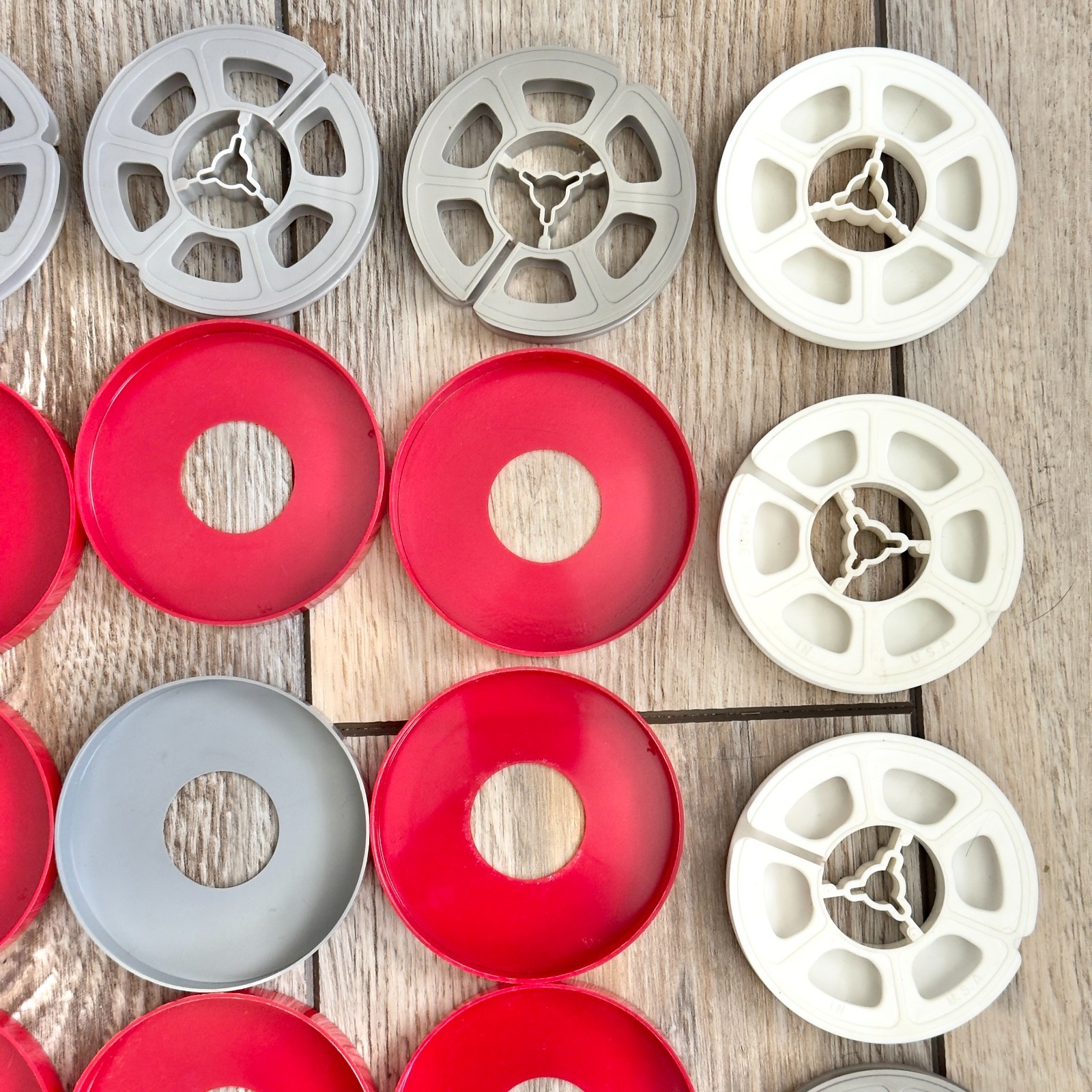 Mixed Lot Over 40 8mm Approximately 3″ Empty Plastic Film Reels