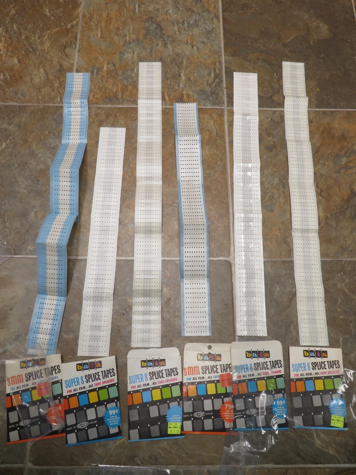 Lot of baia Super 8 mm Splice Tapes For Movie Editing