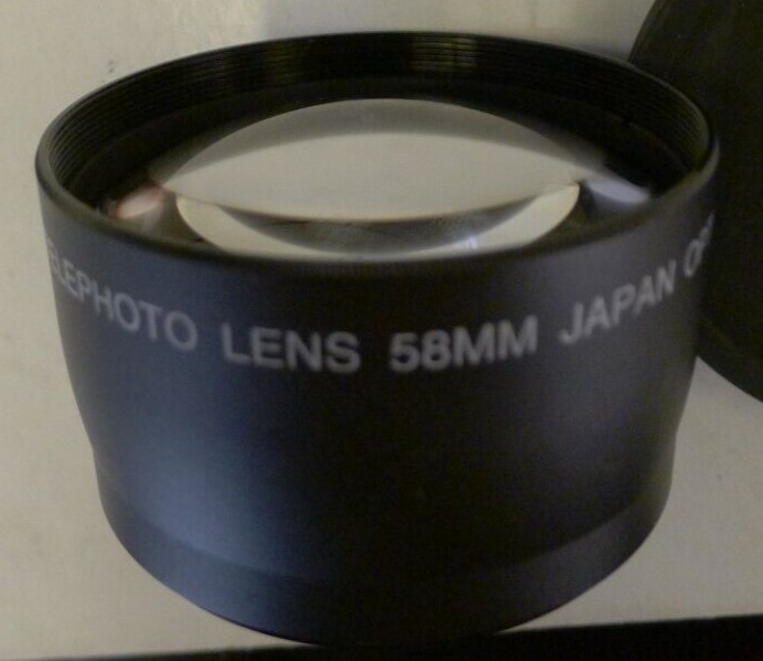 Professional 58mm HD DSLR 0.45X Wide Angle AND 2.5X Telephoto Lens +3 Caps & Bag