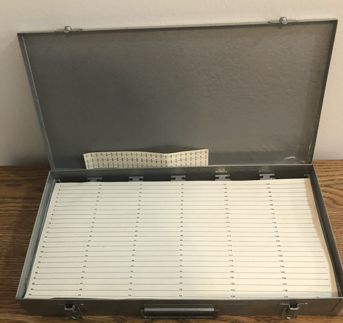 Vintage Metal Slide Storage Box Case Holds 150 35mm Slides or Coins CLEAN!
