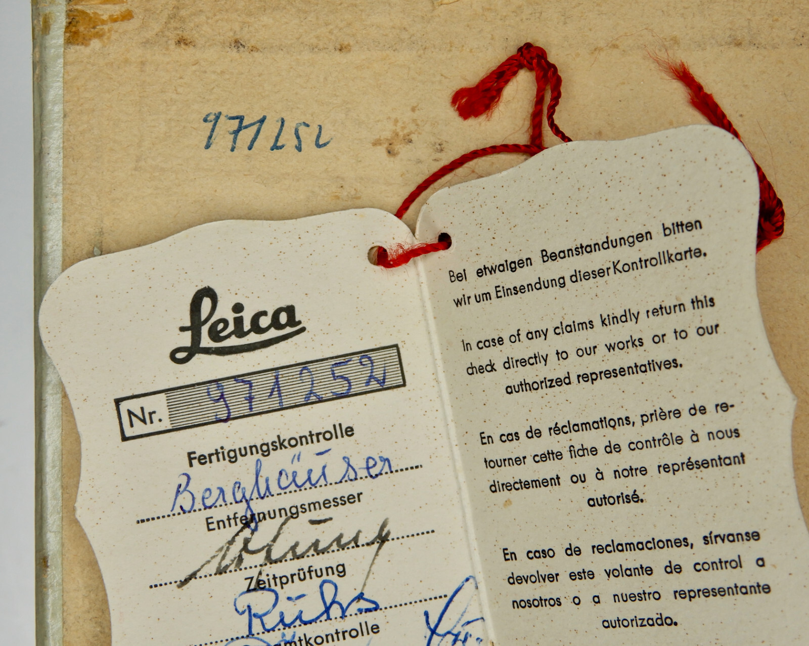 Leica Green Box for M2 #971252
