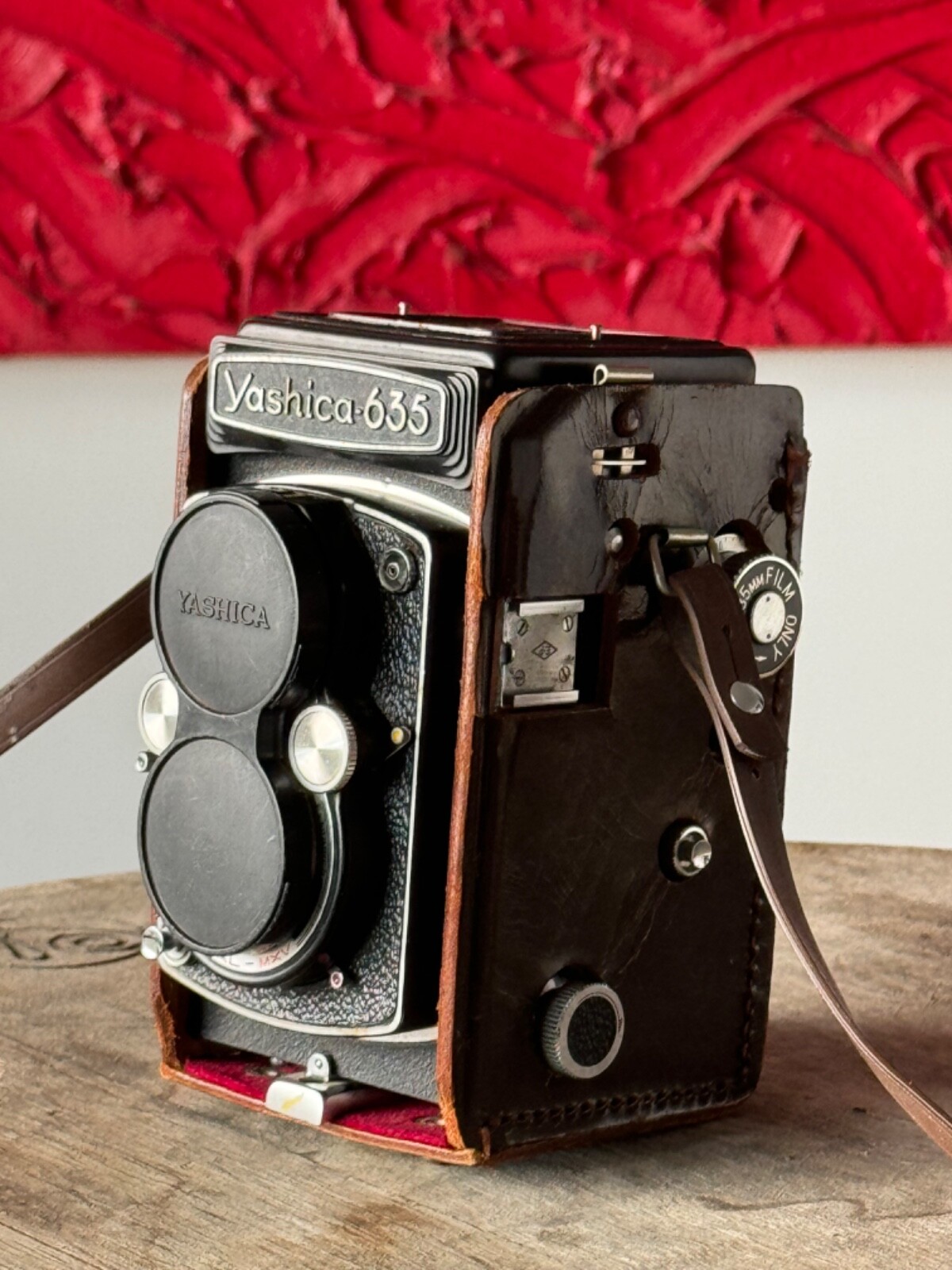 Yashica 635 TLR Camera 120 35mm Converter Yashinon 1:3.5 F=80mm