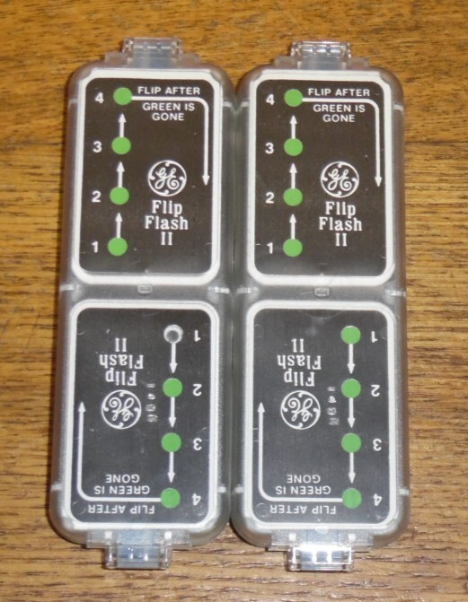 (2) Vintage General Electric GE Camera Flip Flash II