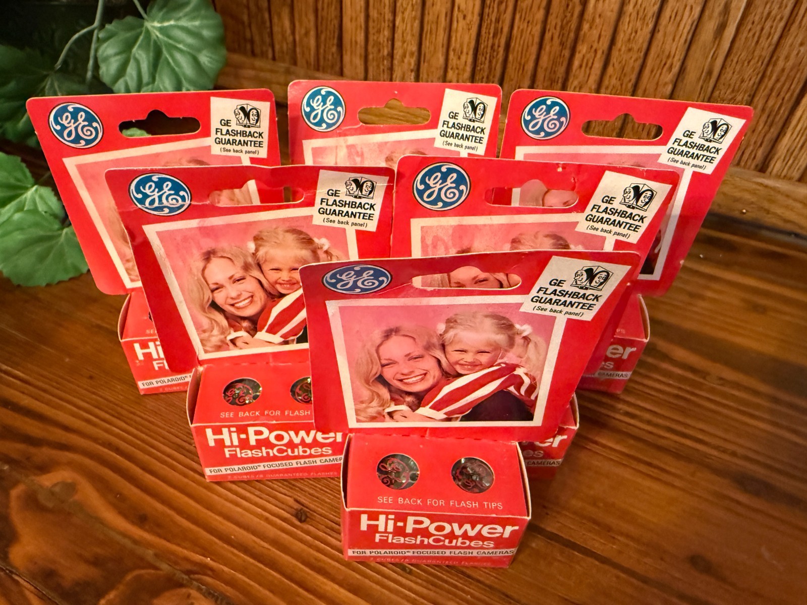 Lot of 6 Vintage GE Hi-Power FlashCubes Unused Polaroid Camera Flash Cubes