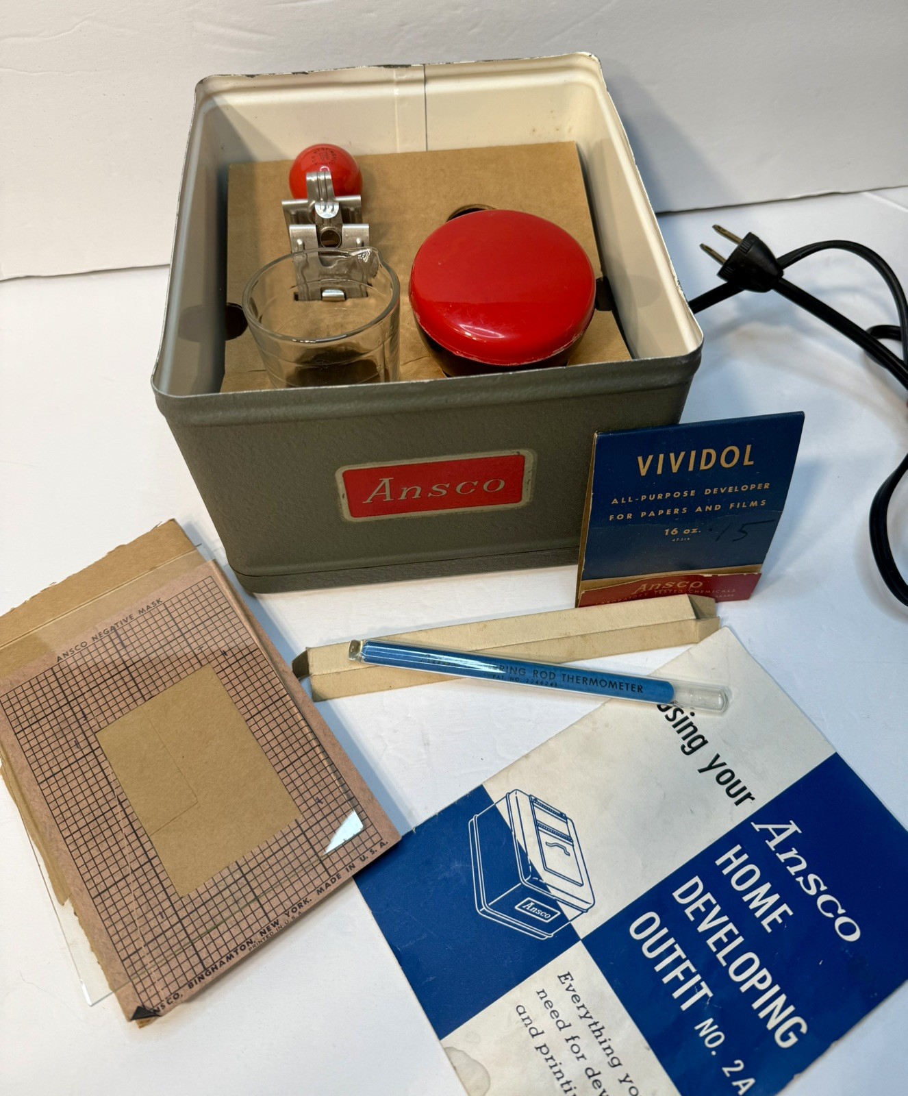 Vintage Ansco Home Developing Outfit No. 2A Tested – Works – See Description!