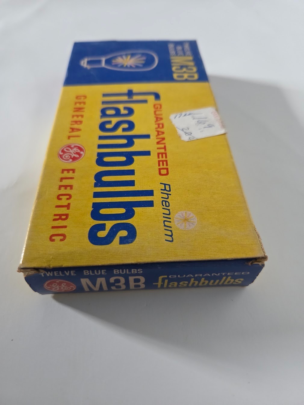 General Electric M3B Flashbulbs Rhenium Blue Bulbs Vintage Photography Box